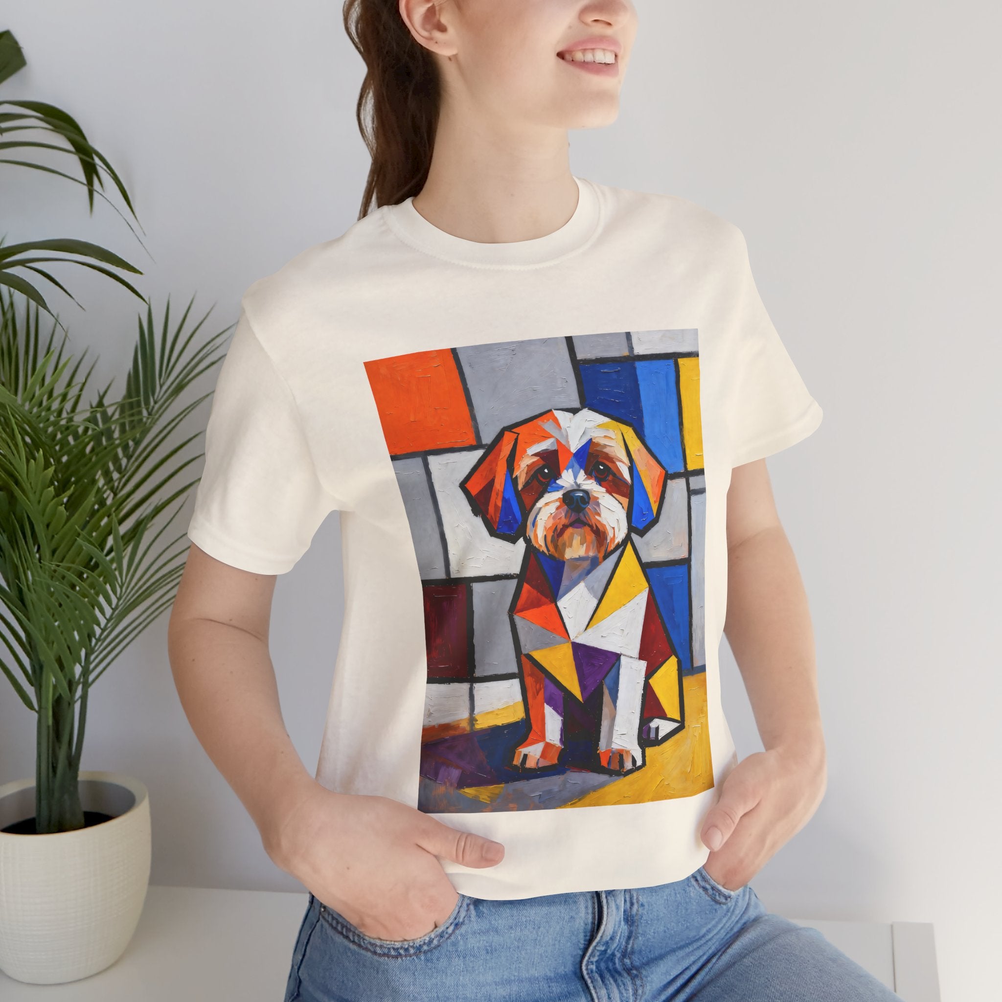 Shih-Poo T Shirt | Living Work of Art Collection | Cubist Style