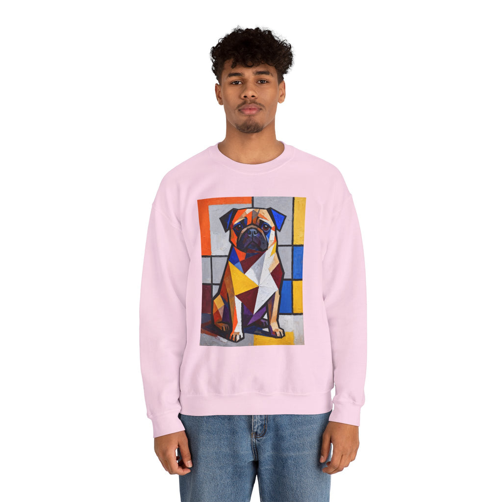 Pug Sweatshirt | Living Work of Art Collection | Cubist Style