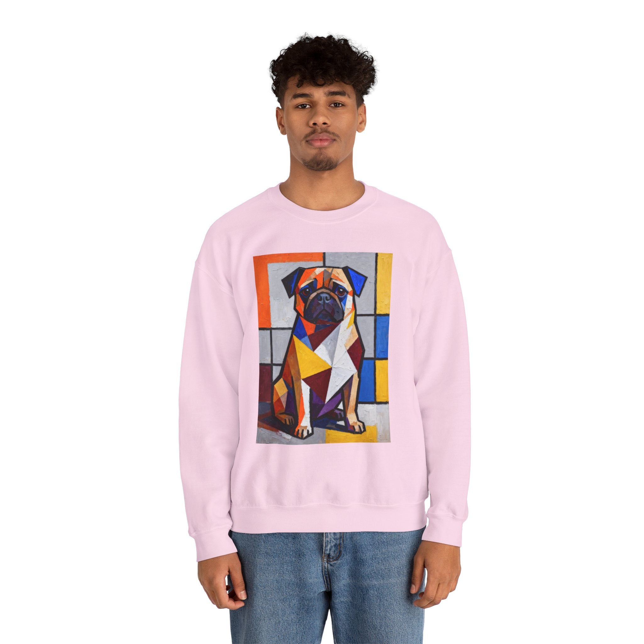 Pug Sweatshirt | Living Work of Art Collection | Cubist Style