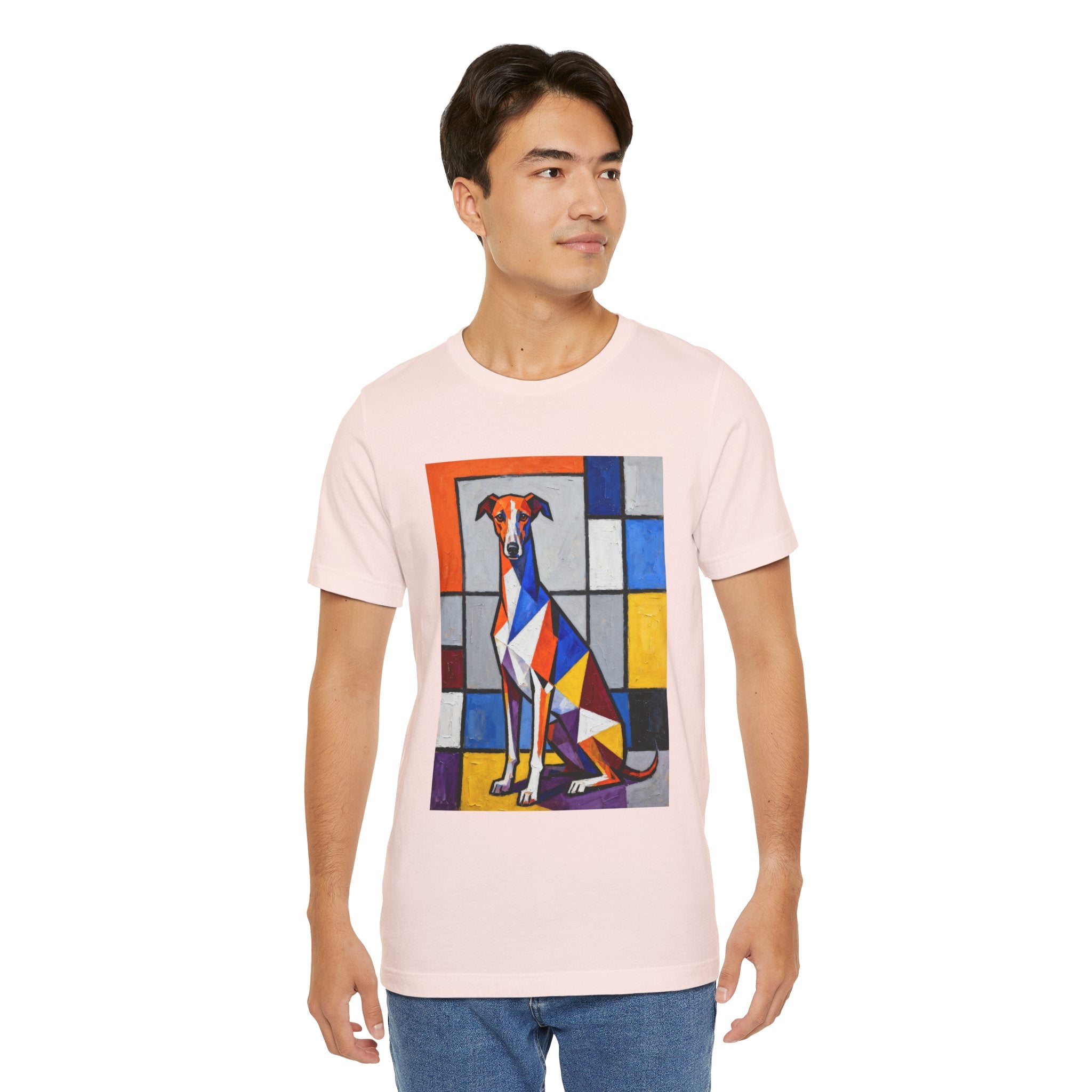 Whippet T Shirt | Living Work of Art Collection | Cubist Style