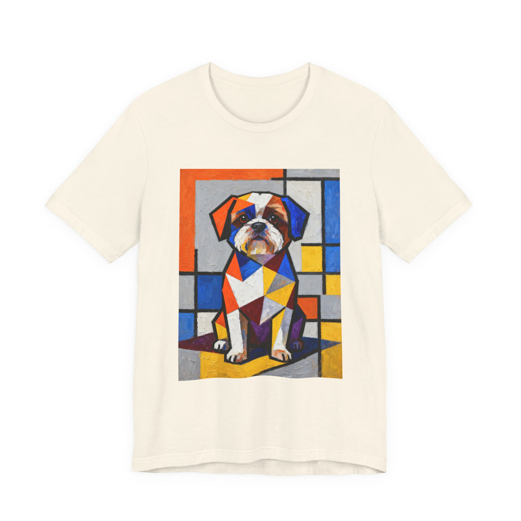 Shih Tzu T Shirt | Living Work of Art Collection | Cubist Style
