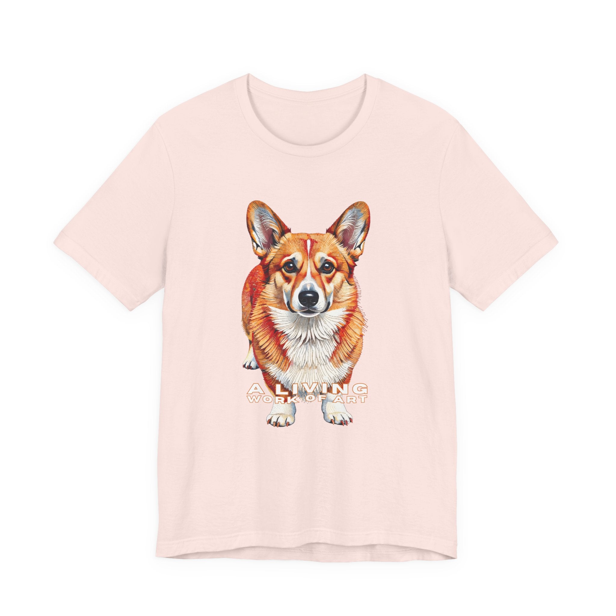 Corgi T Shirt | Living Work of Art Collection | Pointillism Style