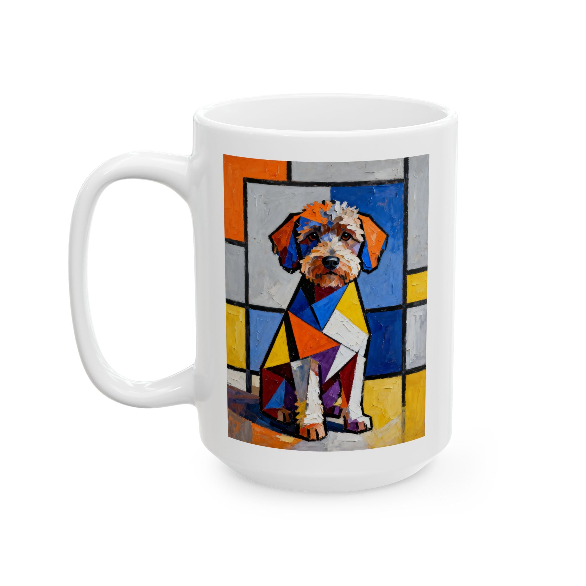 Schnoodle Coffee Mug | Living Work of Art Collection | Cubist Style