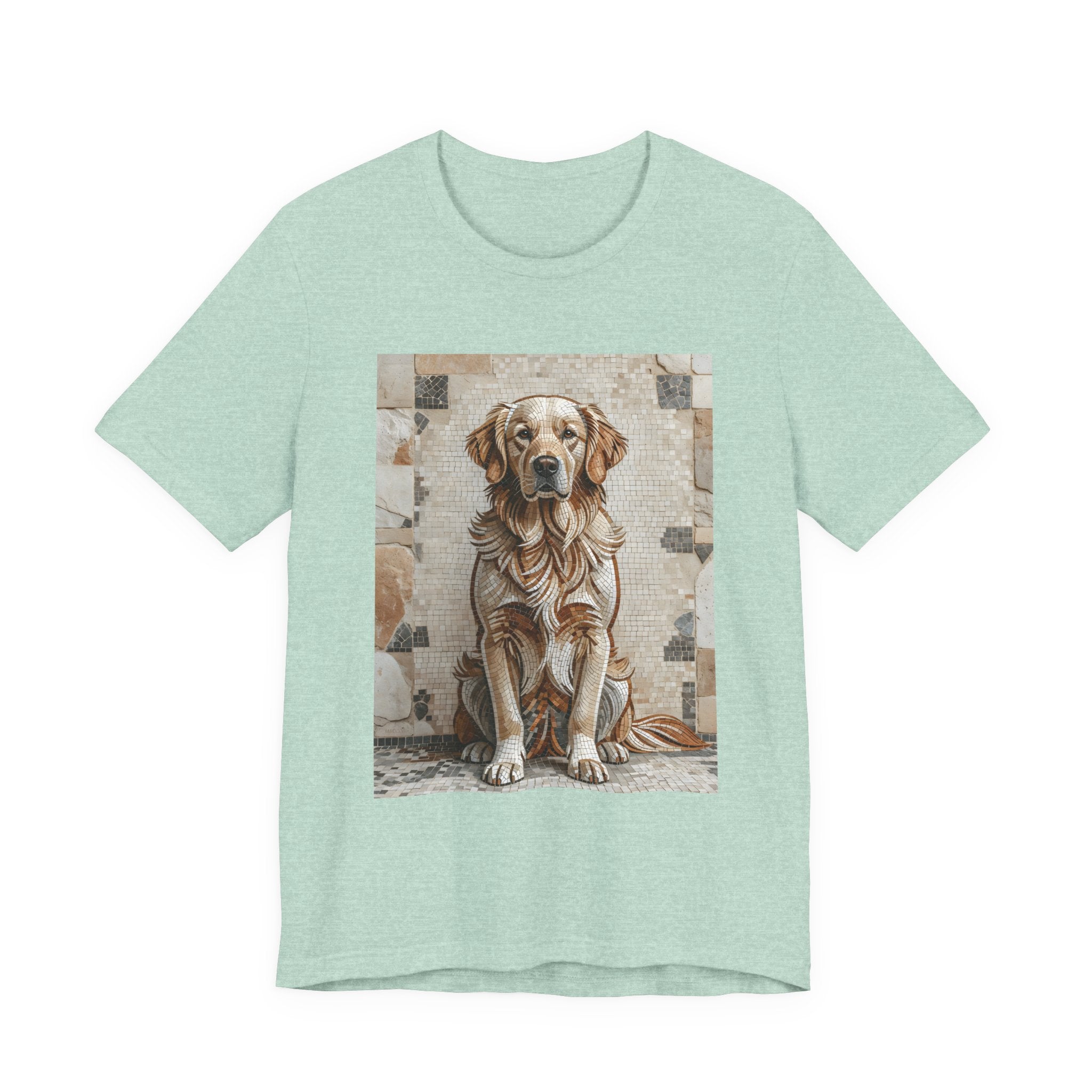 Golden Retriever T Shirt | Living Work of Art Collection | Mosaic Style