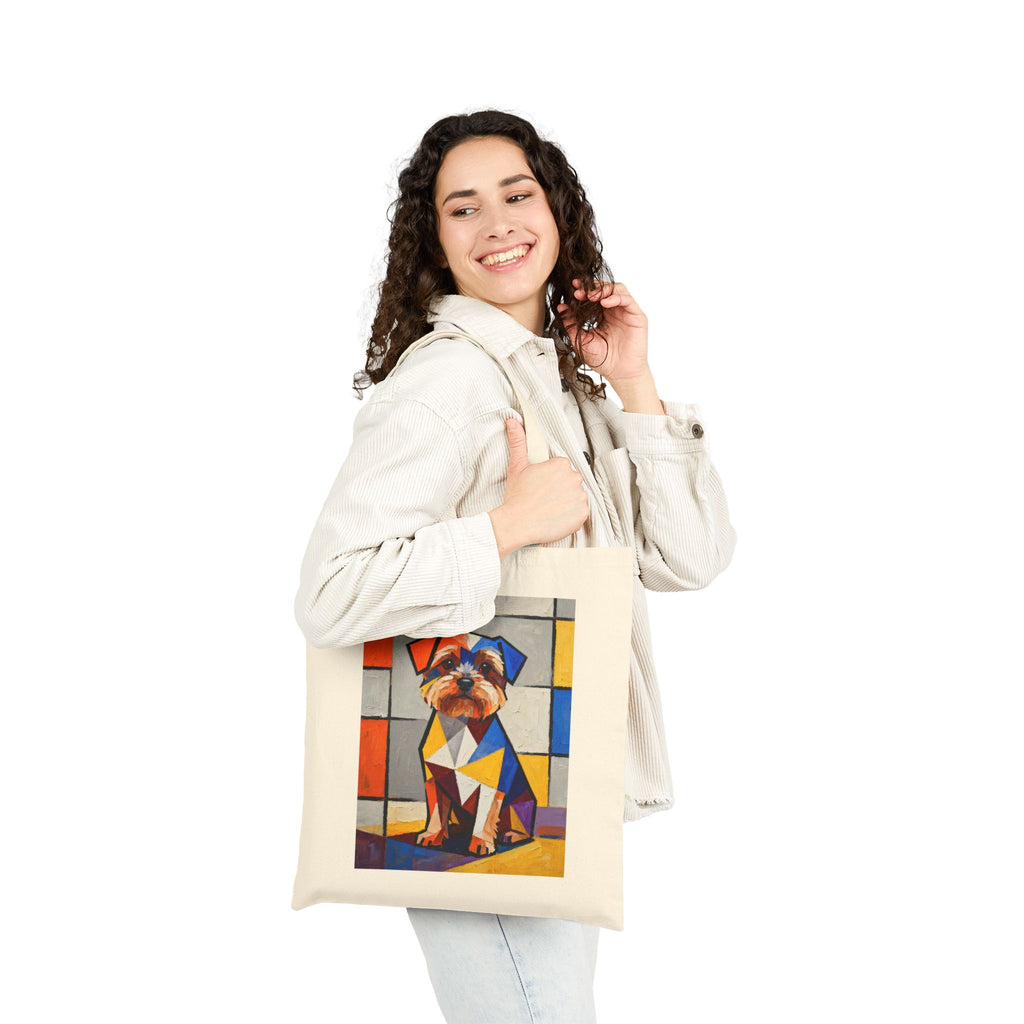 Yorkipoo Tote Bag | Living Work of Art Collection | Cubist Style