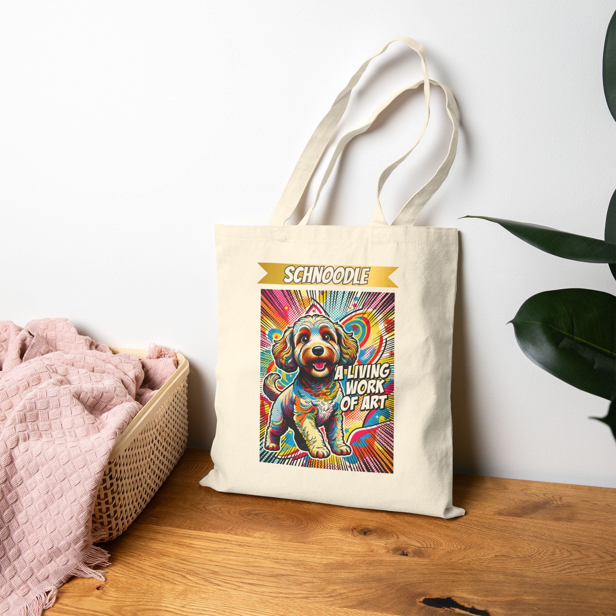 Schnoodle Tote Bag | Living Work of Art Collection | Pop Art