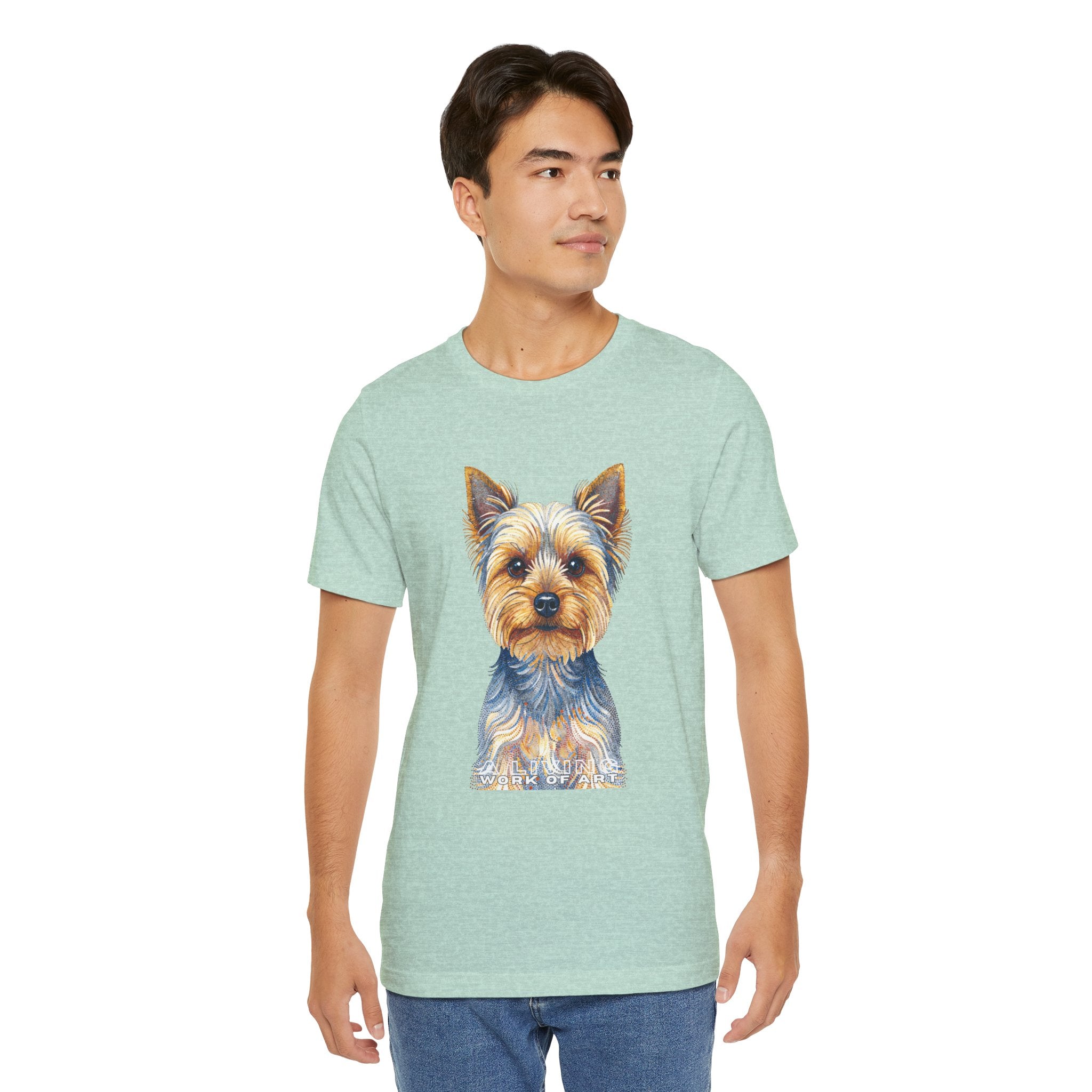 Yorkshire Terrier T Shirt | Living Work of Art Collection | Pointillism Style