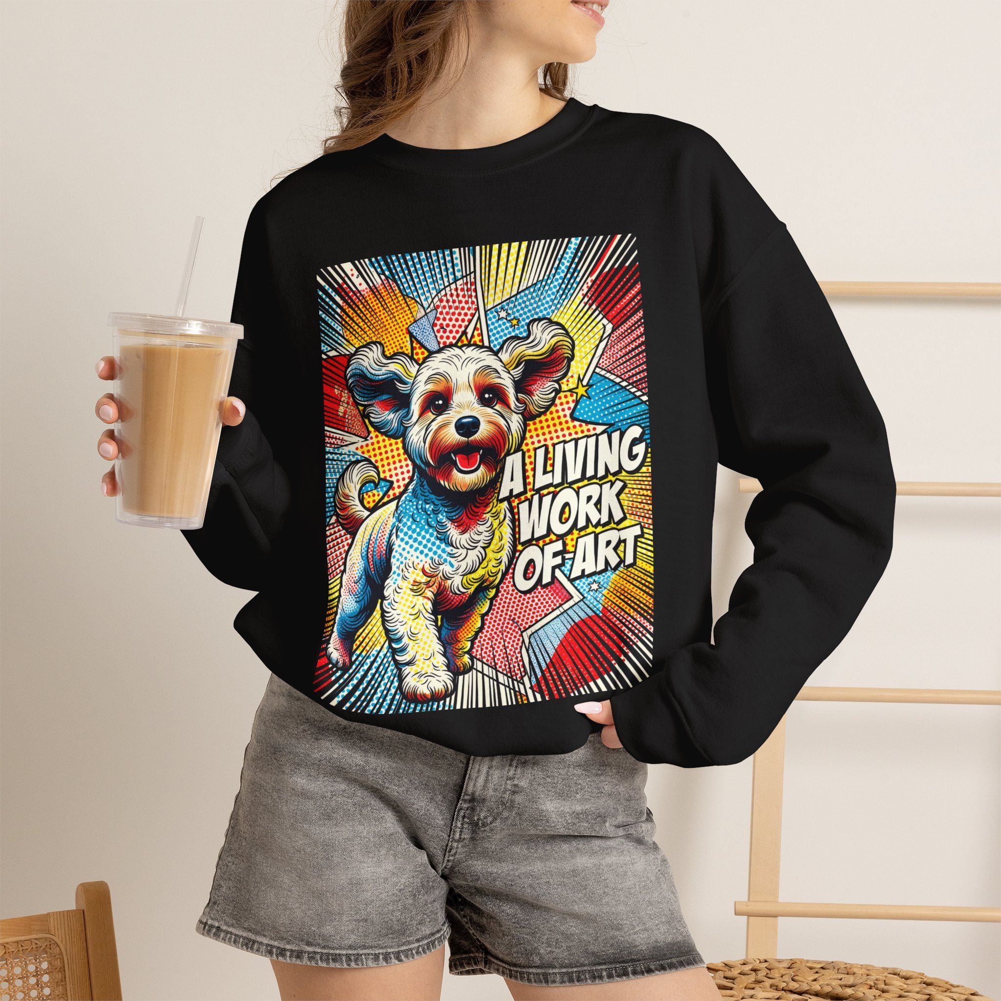 Cockapoo Sweatshirt | Living Work of Art Collection | Pop Art