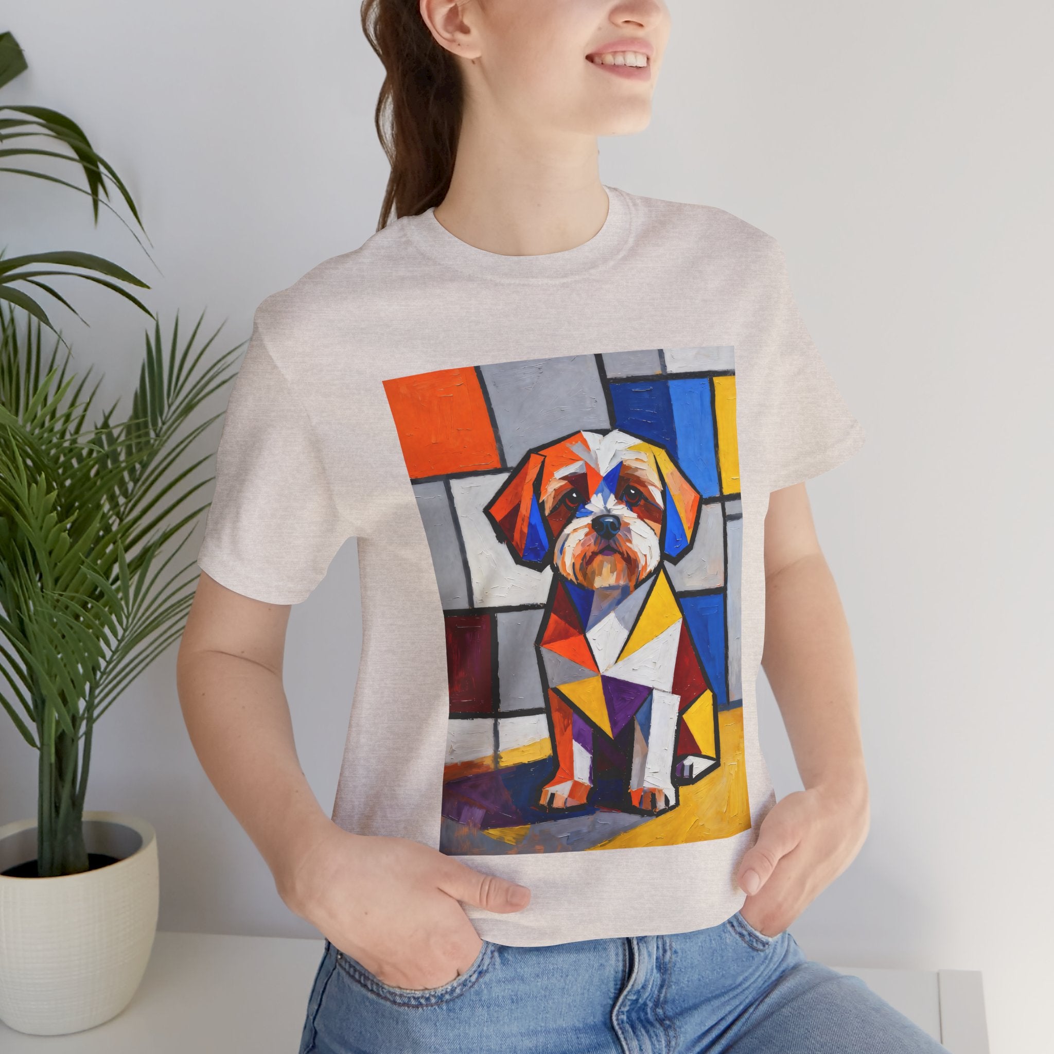 Shih-Poo T Shirt | Living Work of Art Collection | Cubist Style