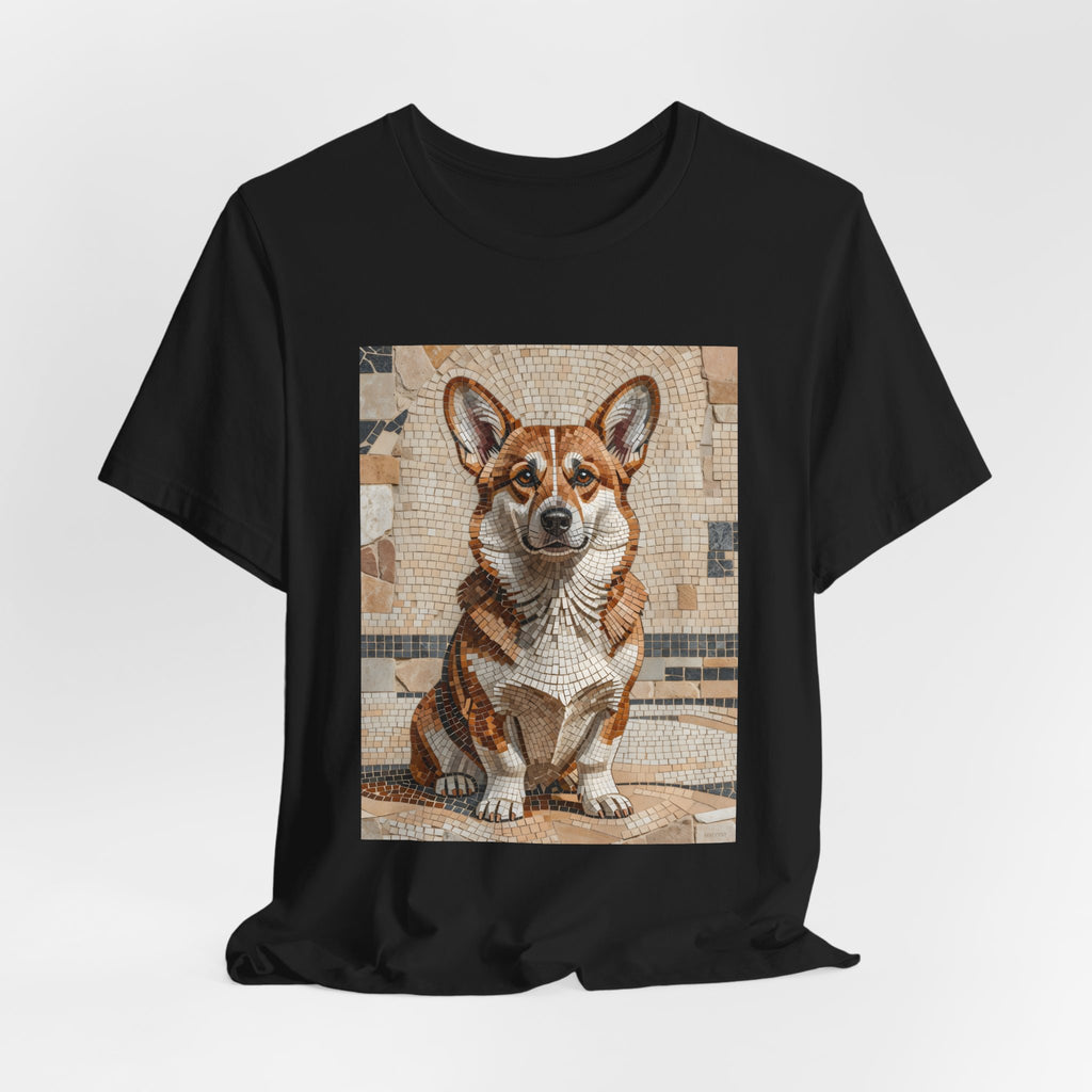 Corgi T Shirt | Living Work of Art Collection | Mosaic Style