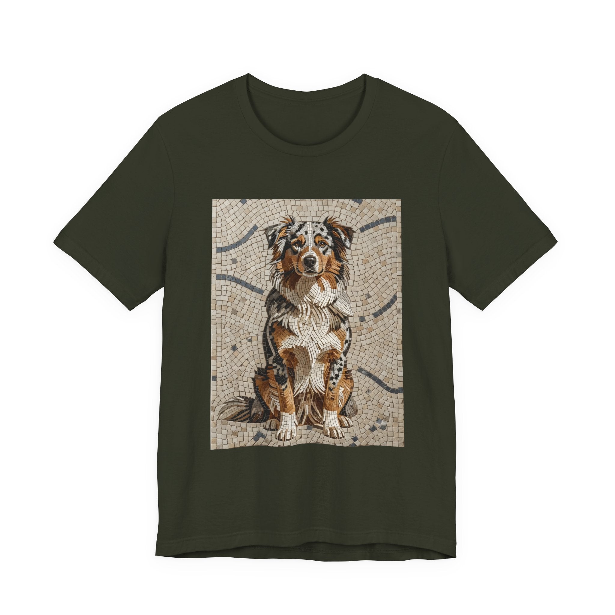 Australian Shepherd T Shirt | Living Work of Art Collection | Mosaic Style
