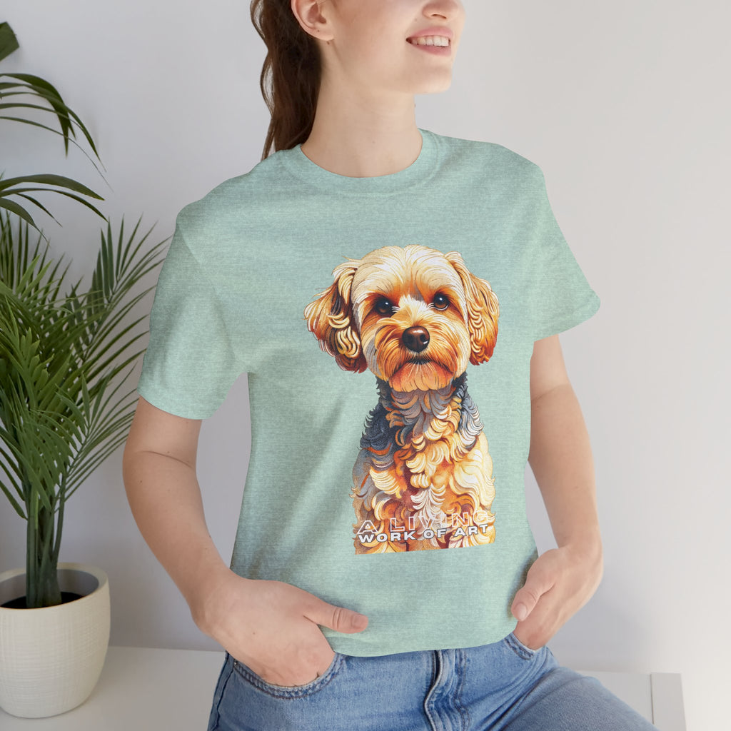 Yorkipoo T Shirt | Living Work of Art Collection | Pointillism Style