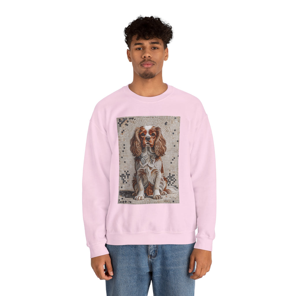 Cavalier King Charles Spaniel Sweatshirt | Living Work of Art Collection | Mosaic Style