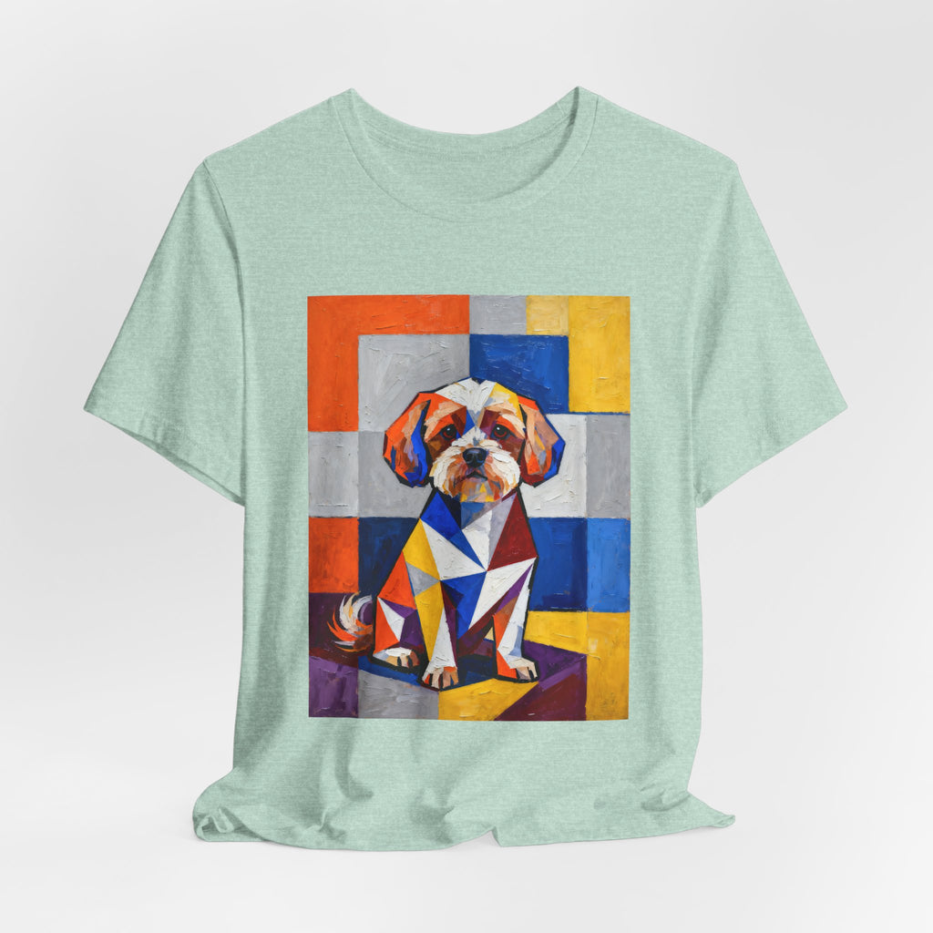 Maltipoo T Shirt | Living Work of Art Collection | Cubist Style