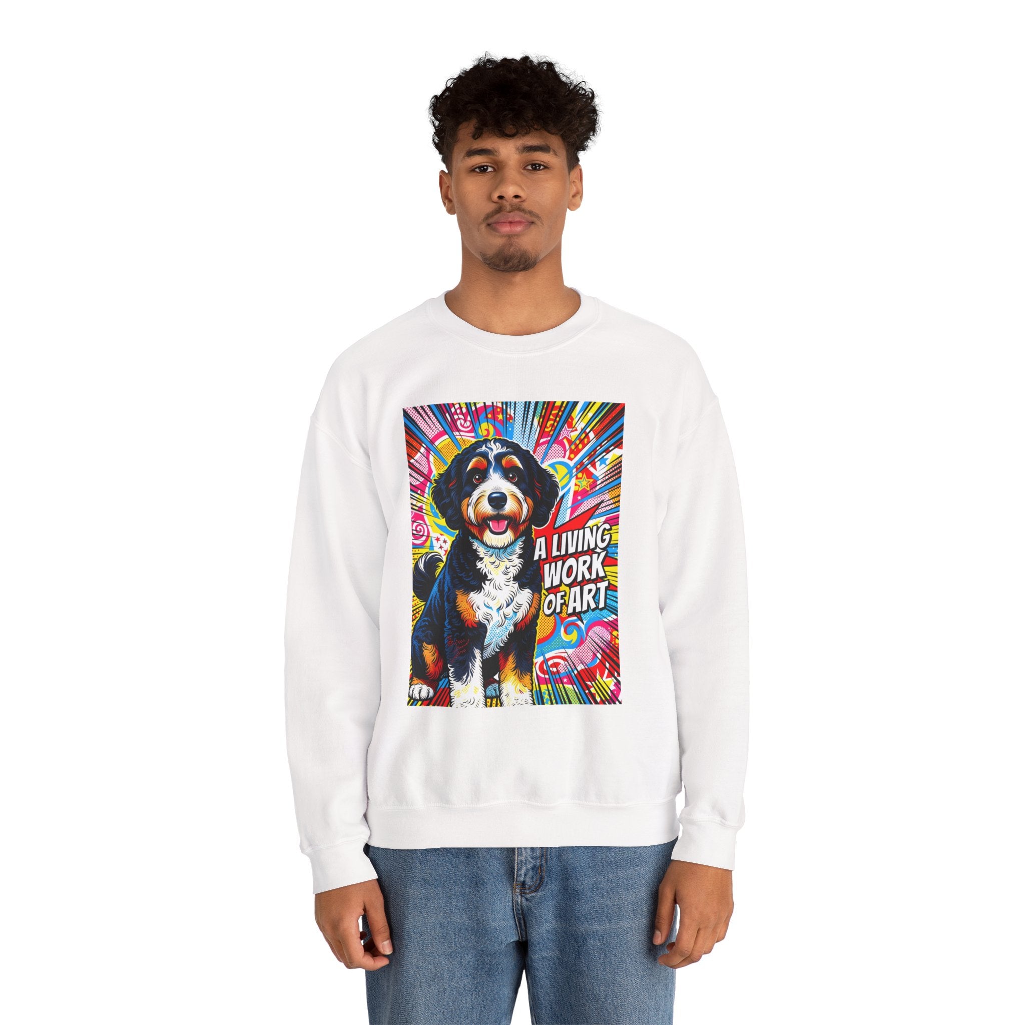 Bernedoodle Sweatshirt | Living Work of Art Collection | Pop Art