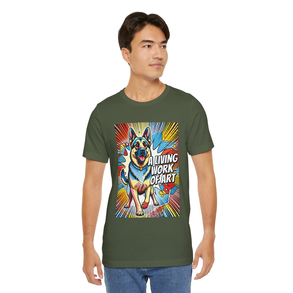 German Shepherd T Shirt | Living Work of Art Collection | Pop Art