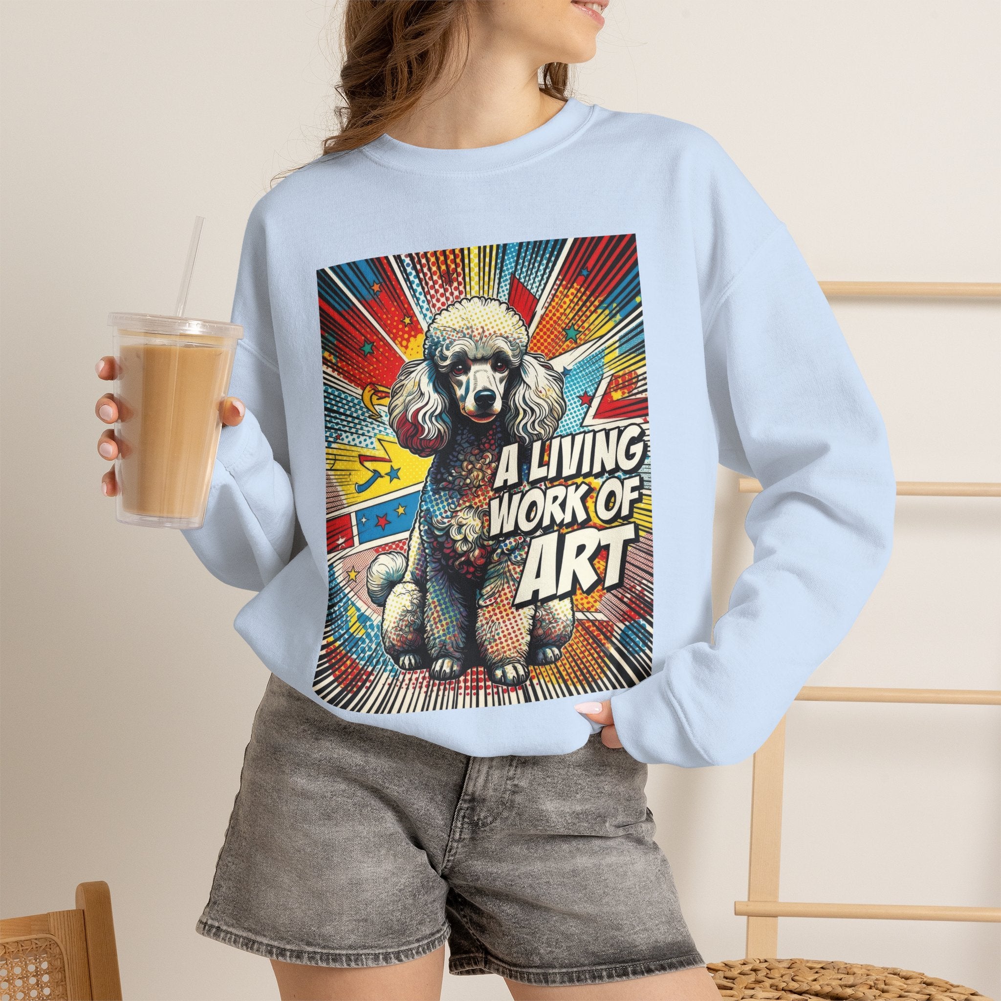 Poodle Sweatshirt | Living Work of Art Collection | Pop Art