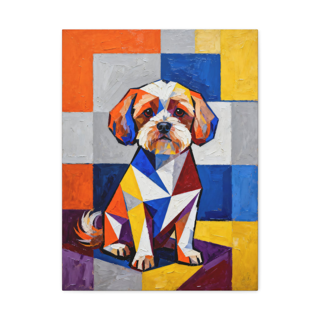 Maltipoo Canvas Wall Art | Living Work of Art Collection | Cubist Style Print