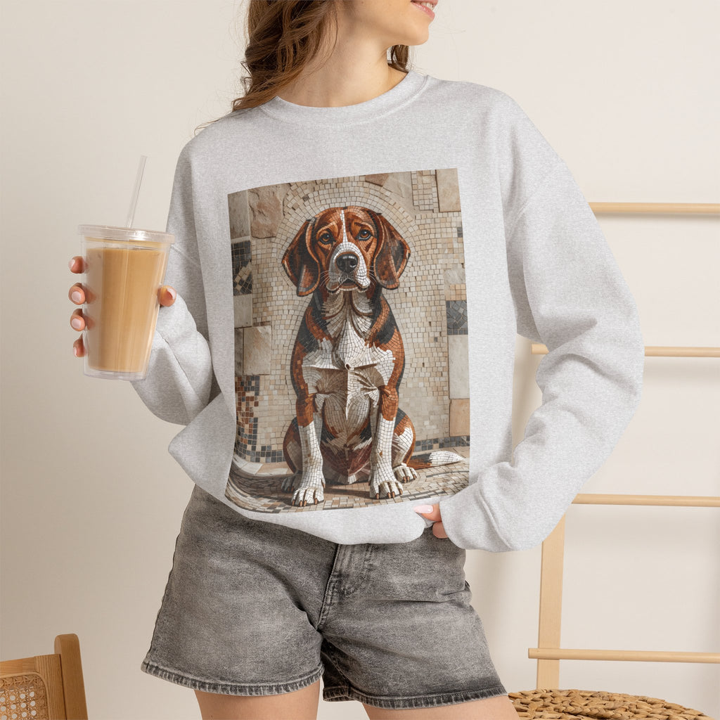 Beagle Sweatshirt | Living Work of Art Collection | Mosaic Style