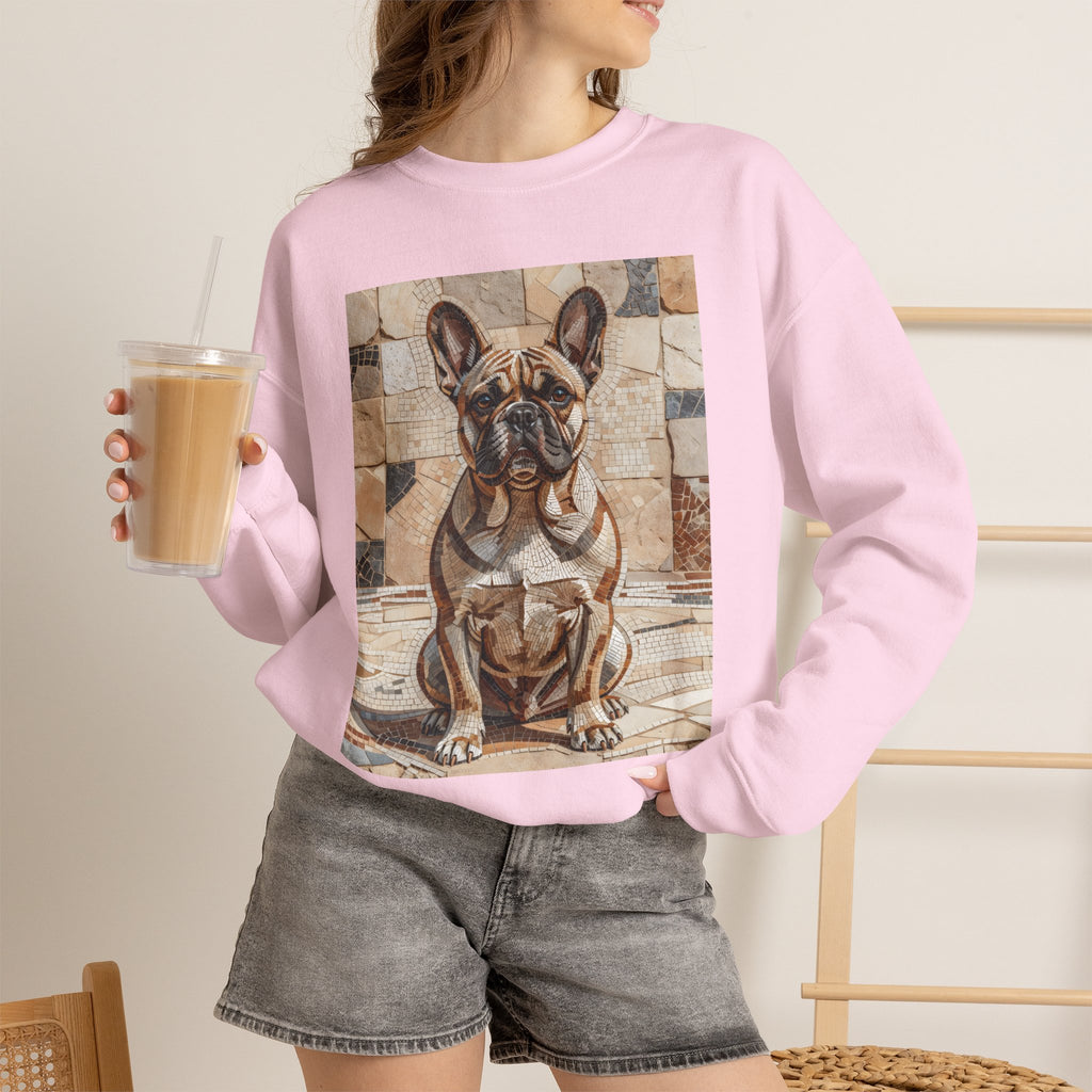 French Bulldog Sweatshirt | Living Work of Art Collection | Mosaic Style