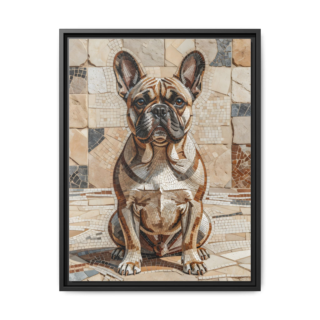 French Bulldog Canvas Wall Art | Living Work of Art Collection | Mosaic Style Print