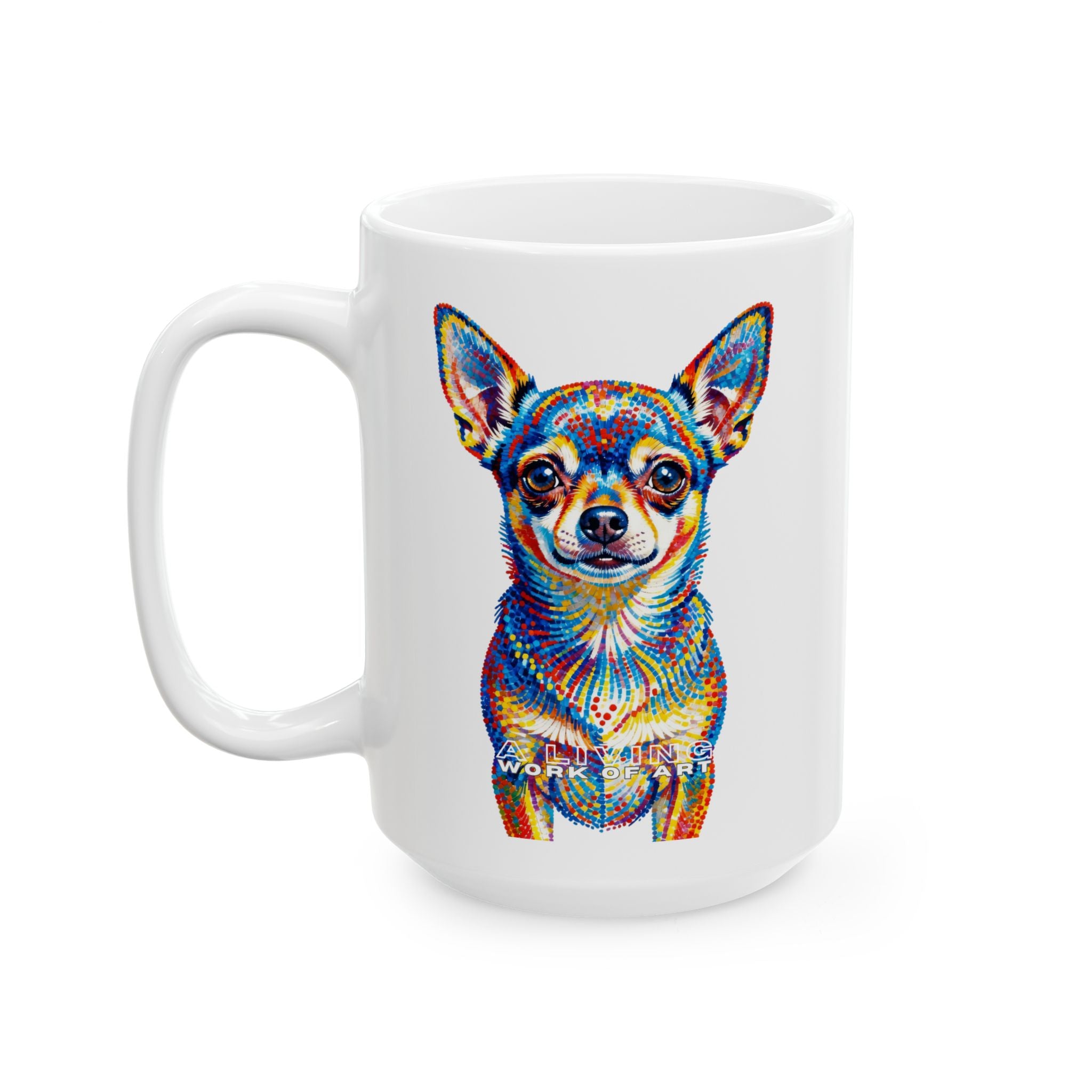 Chihuahua Coffee Mug | Living Work of Art Collection | Pointillism Style