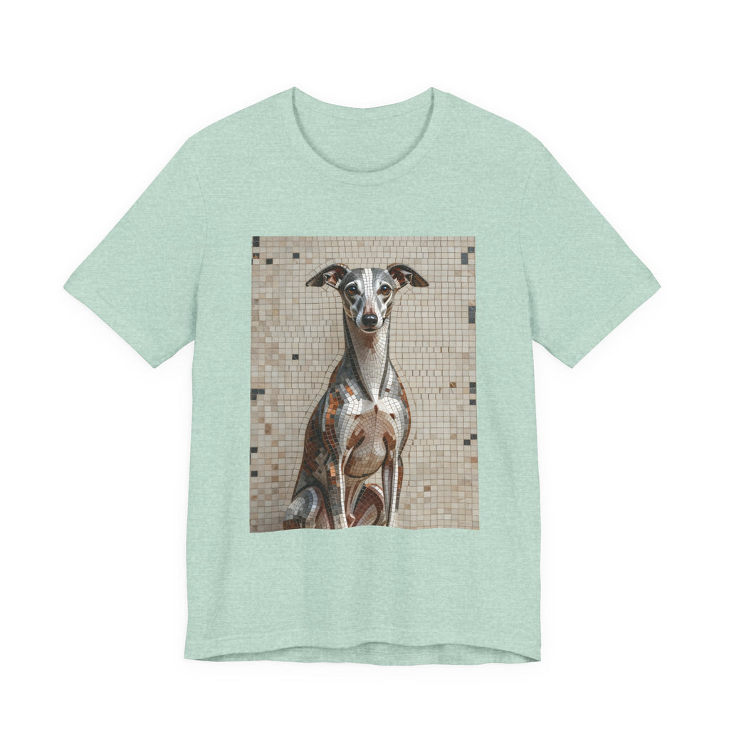Whippet T Shirt | Living Work of Art Collection | Mosaic Style