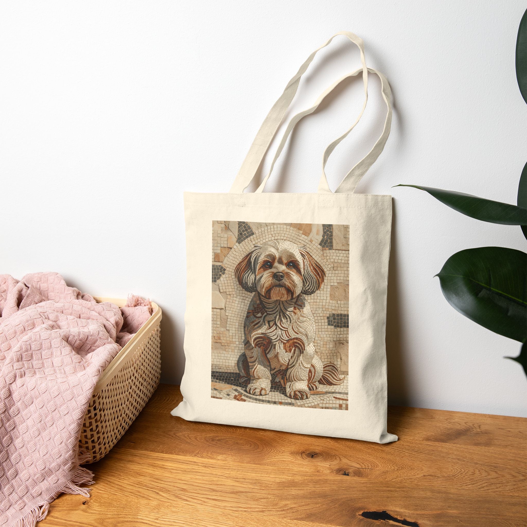 Shih-Poo Tote Bag | Living Work of Art Collection | Mosaic Style