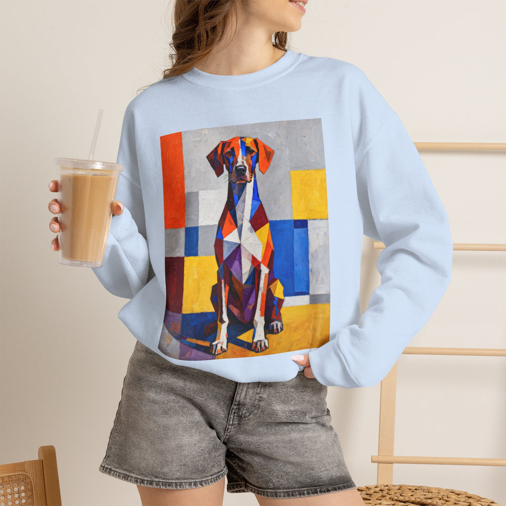 German Shorthaired Pointer Sweatshirt | Living Work of Art Collection | Cubist Style