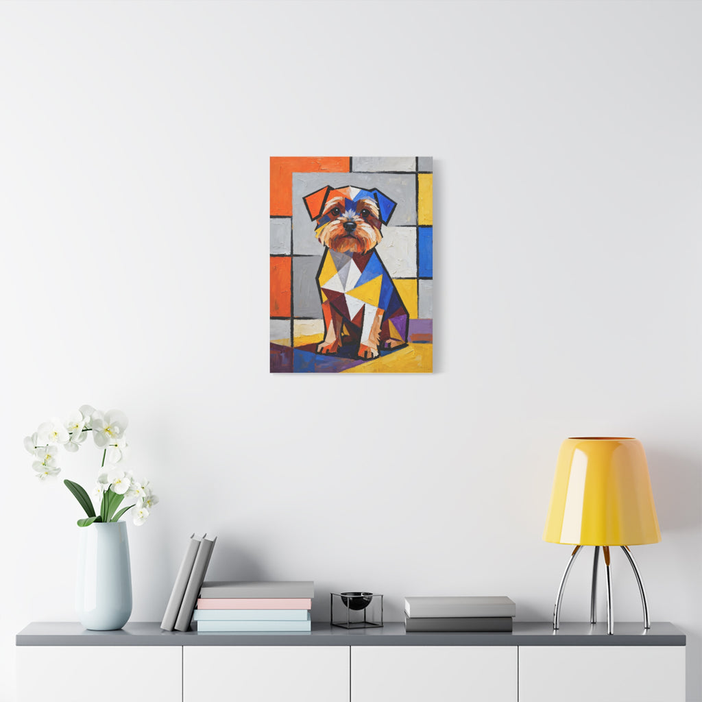 Yorkipoo Canvas Wall Art | Living Work of Art Collection | Cubist Style Print