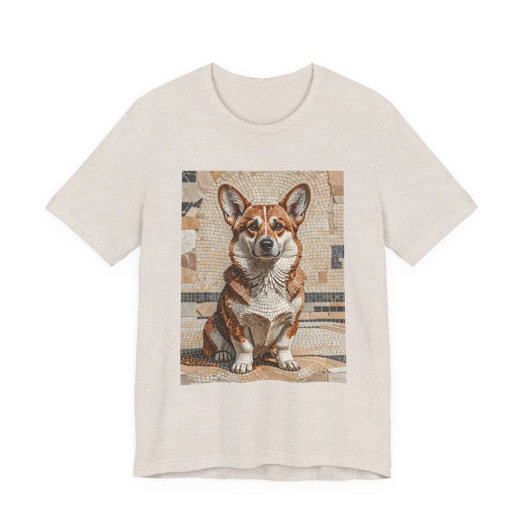 Corgi T Shirt | Living Work of Art Collection | Mosaic Style