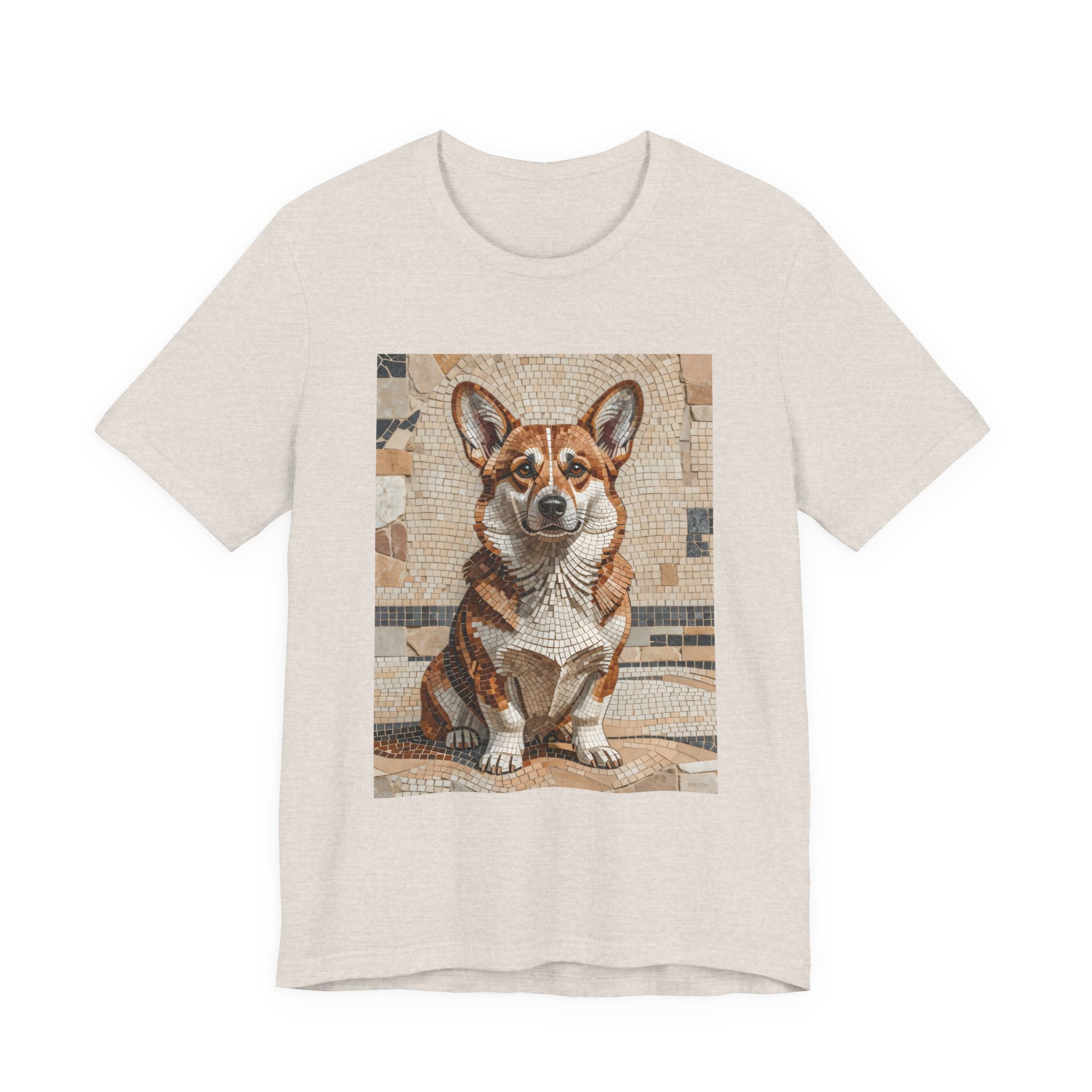 Corgi T Shirt | Living Work of Art Collection | Mosaic Style