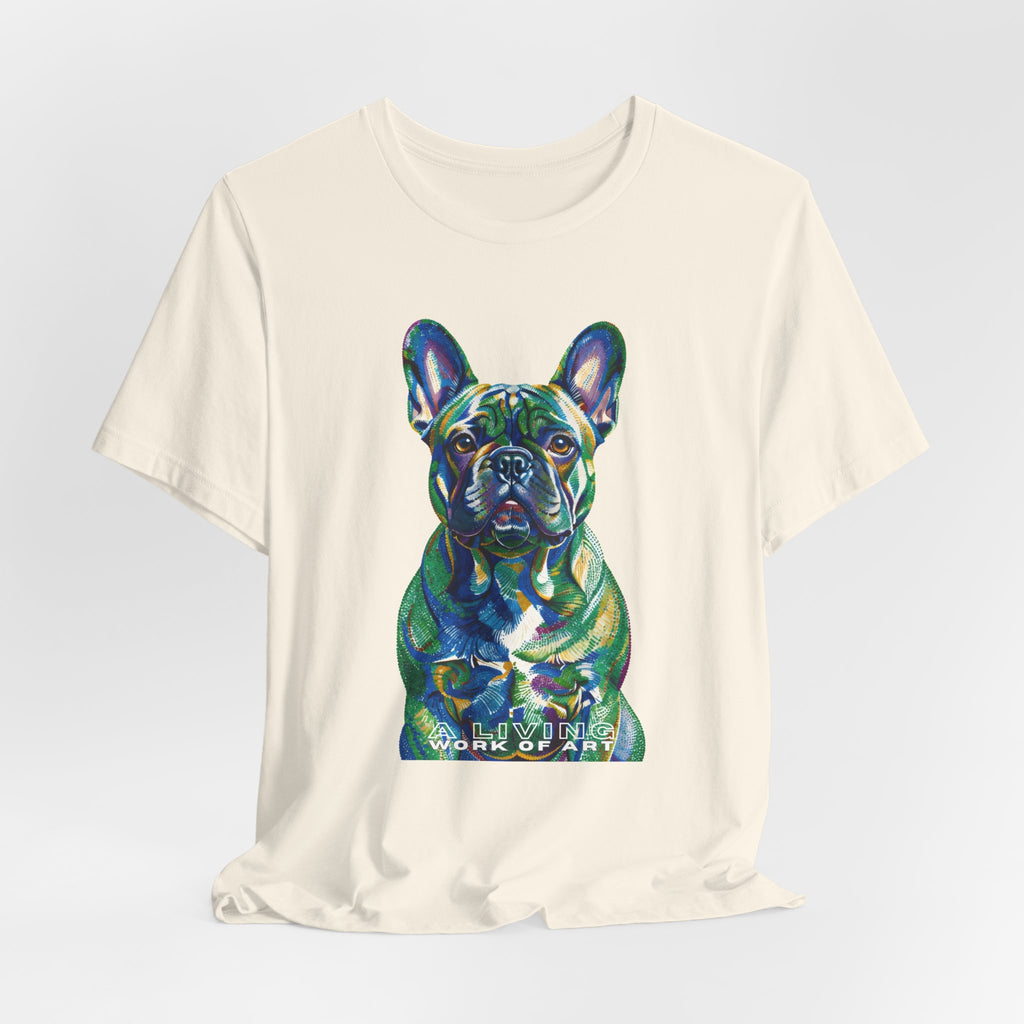 French Bulldog T Shirt | Living Work of Art Collection | Pointillism Style