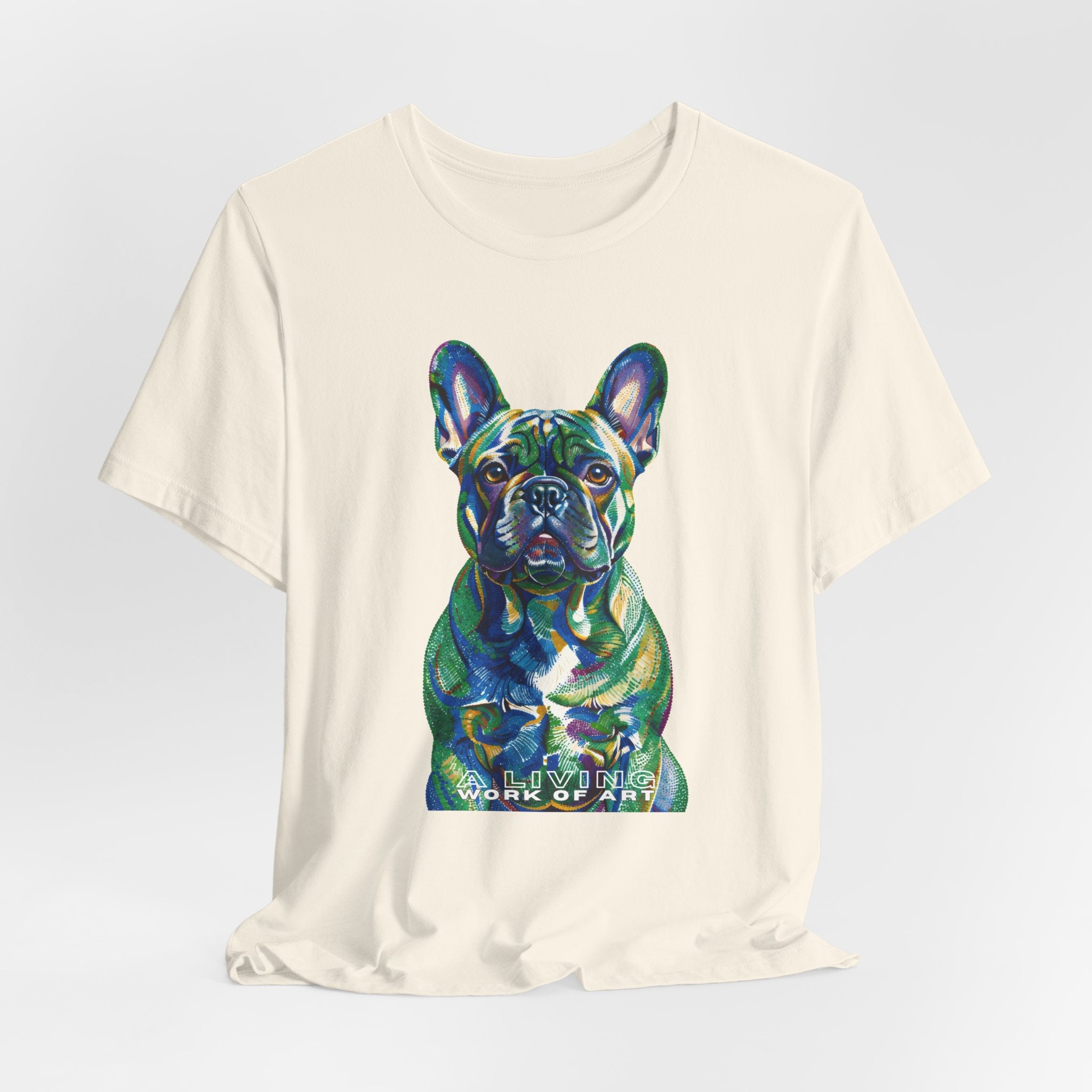 French Bulldog T Shirt | Living Work of Art Collection | Pointillism Style