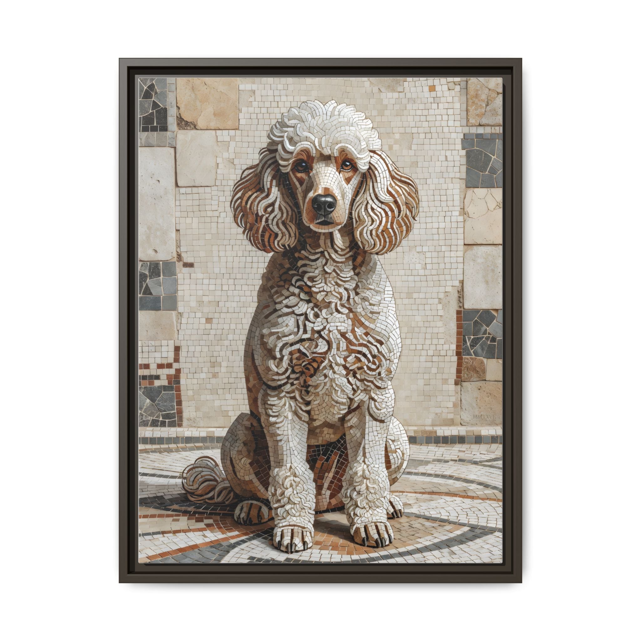 Poodle Canvas Wall Art | Living Work of Art Collection | Mosaic Style Print