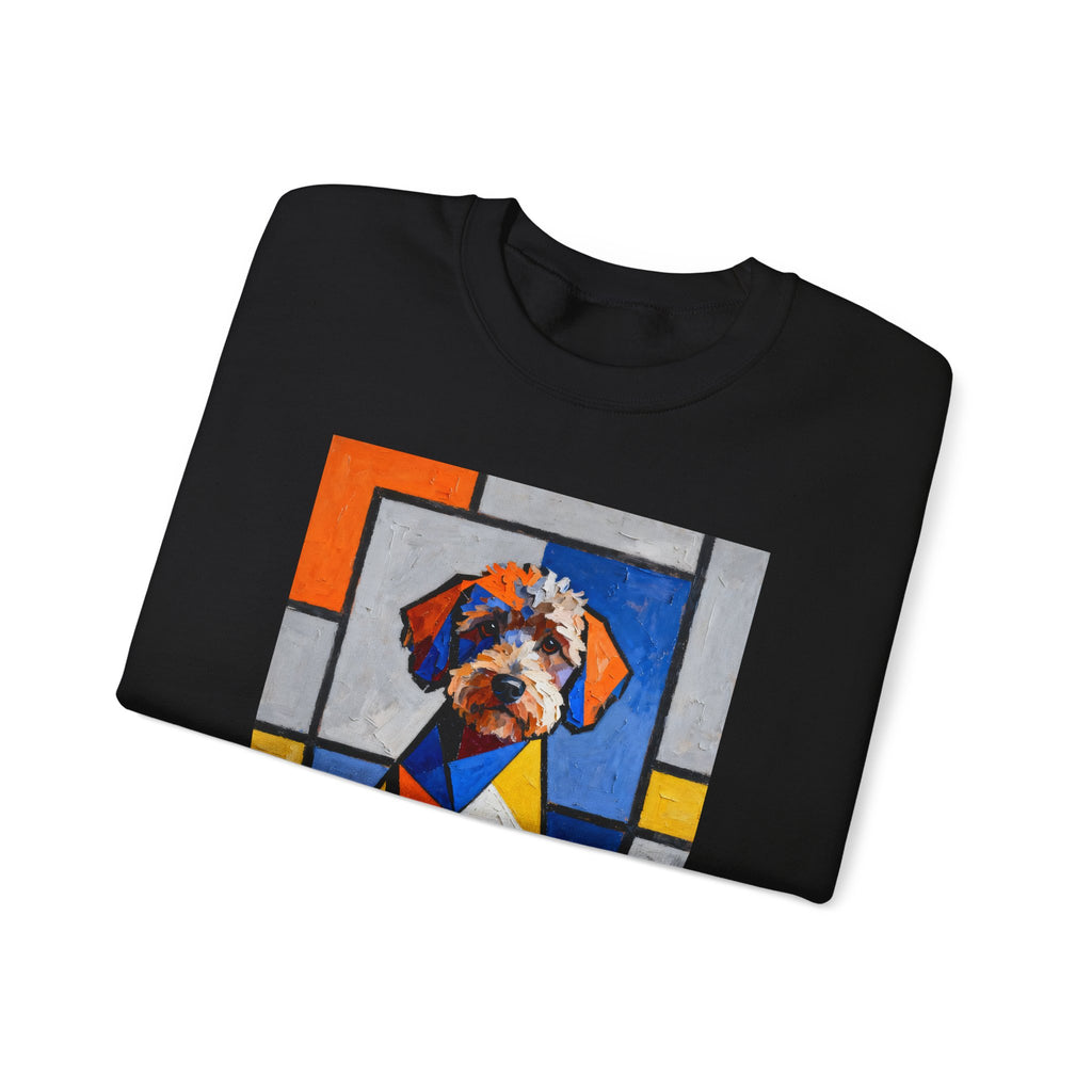 Schnoodle Sweatshirt | Living Work of Art Collection | Cubist Style