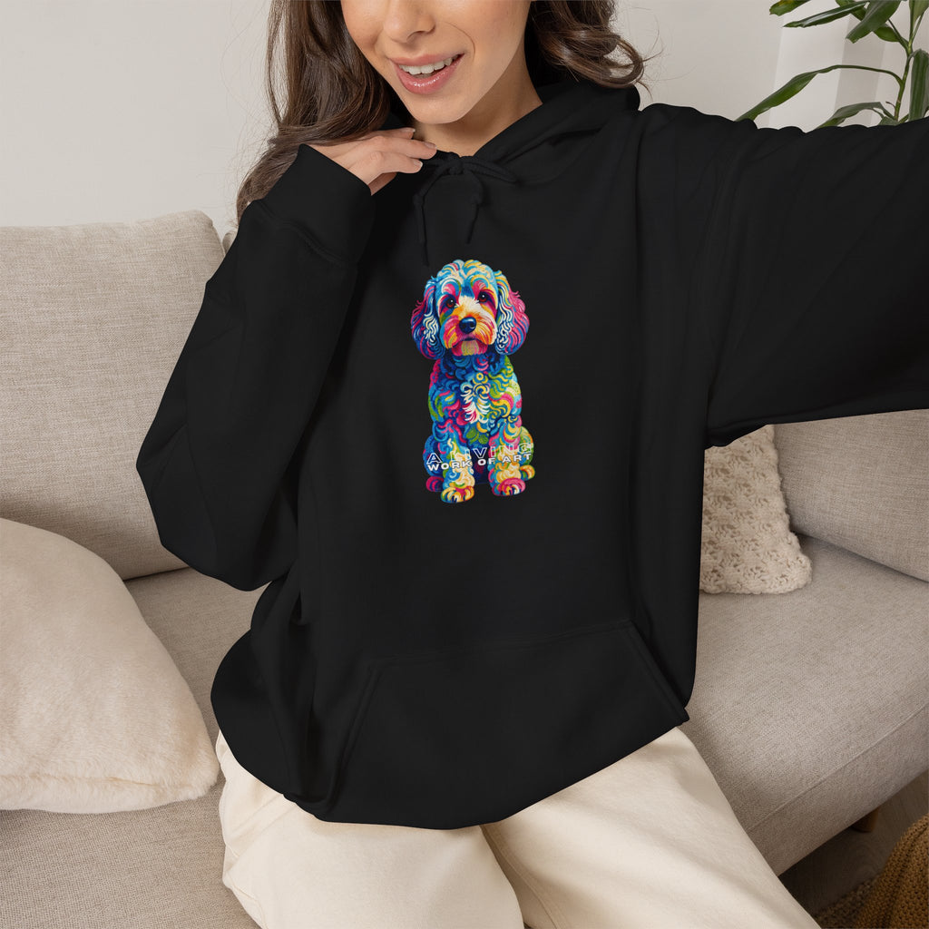 Cockapoo Hoodie | Living Work of Art Collection | Pointillism Style