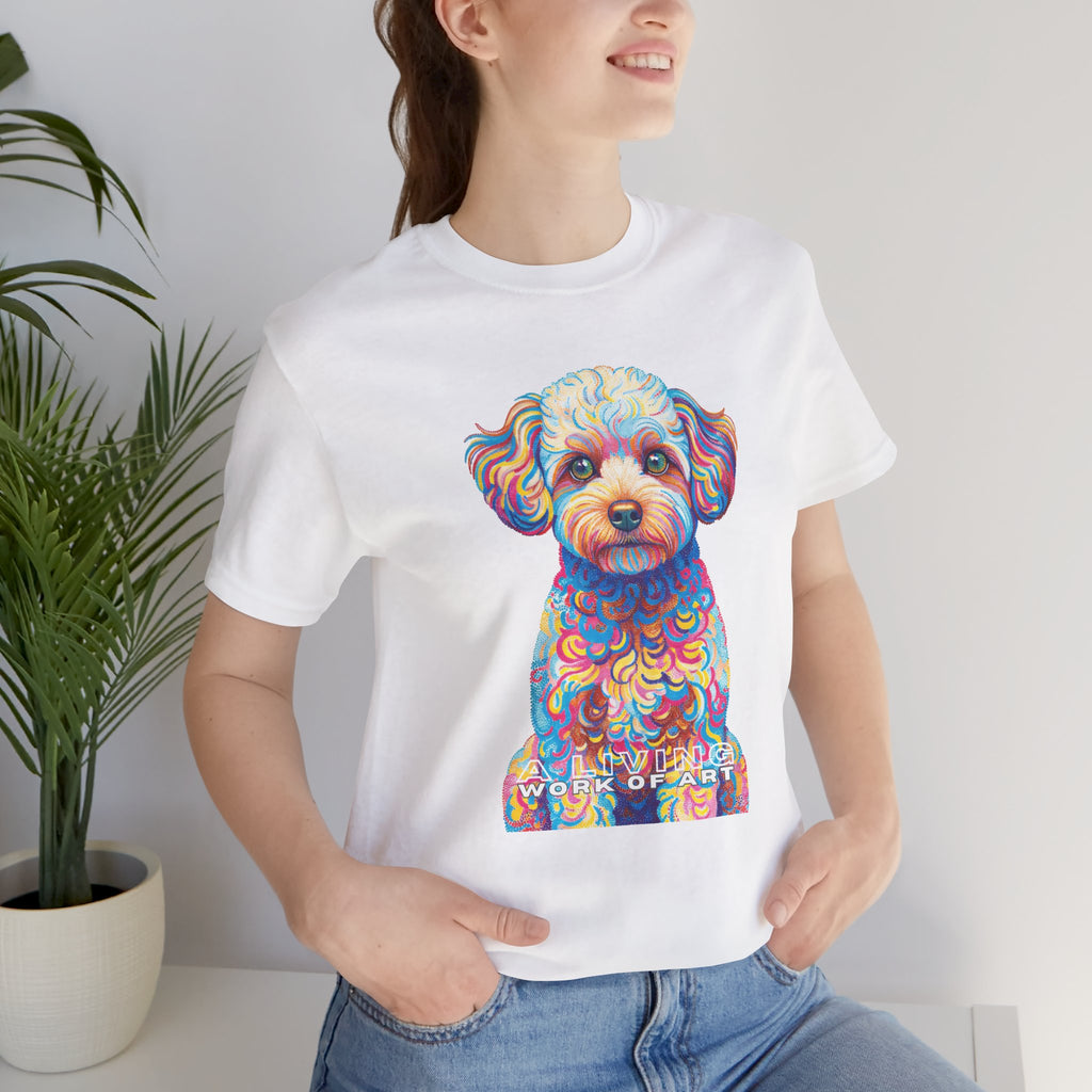 Maltipoo T Shirt | Living Work of Art Collection | Pointillism Style