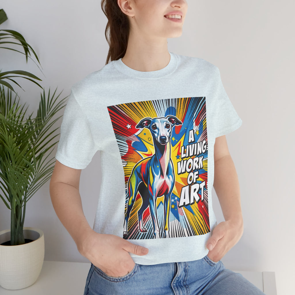 Whippet T Shirt | Living Work of Art Collection | Pop Art