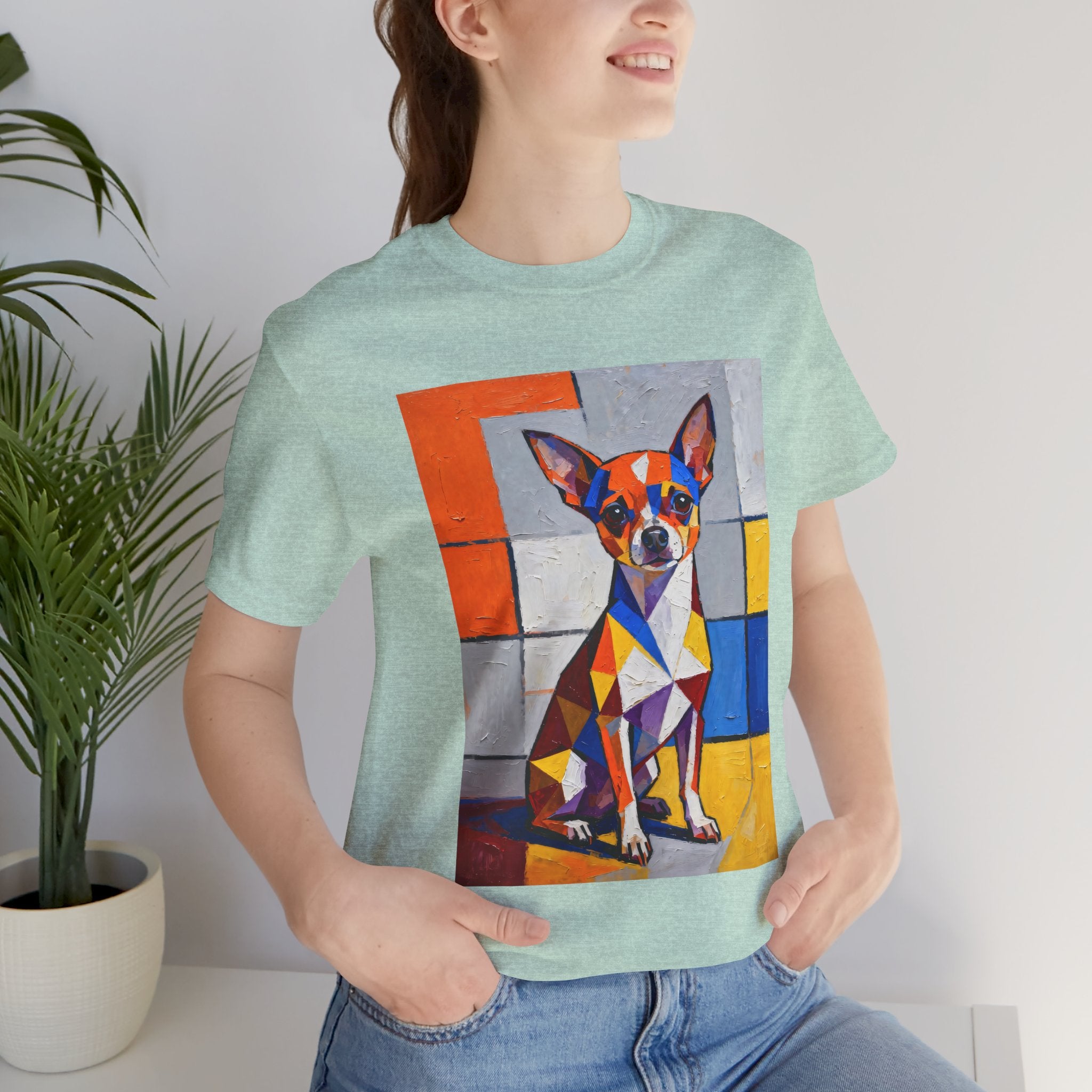 Chihuahua T Shirt | Living Work of Art Collection | Cubist Style