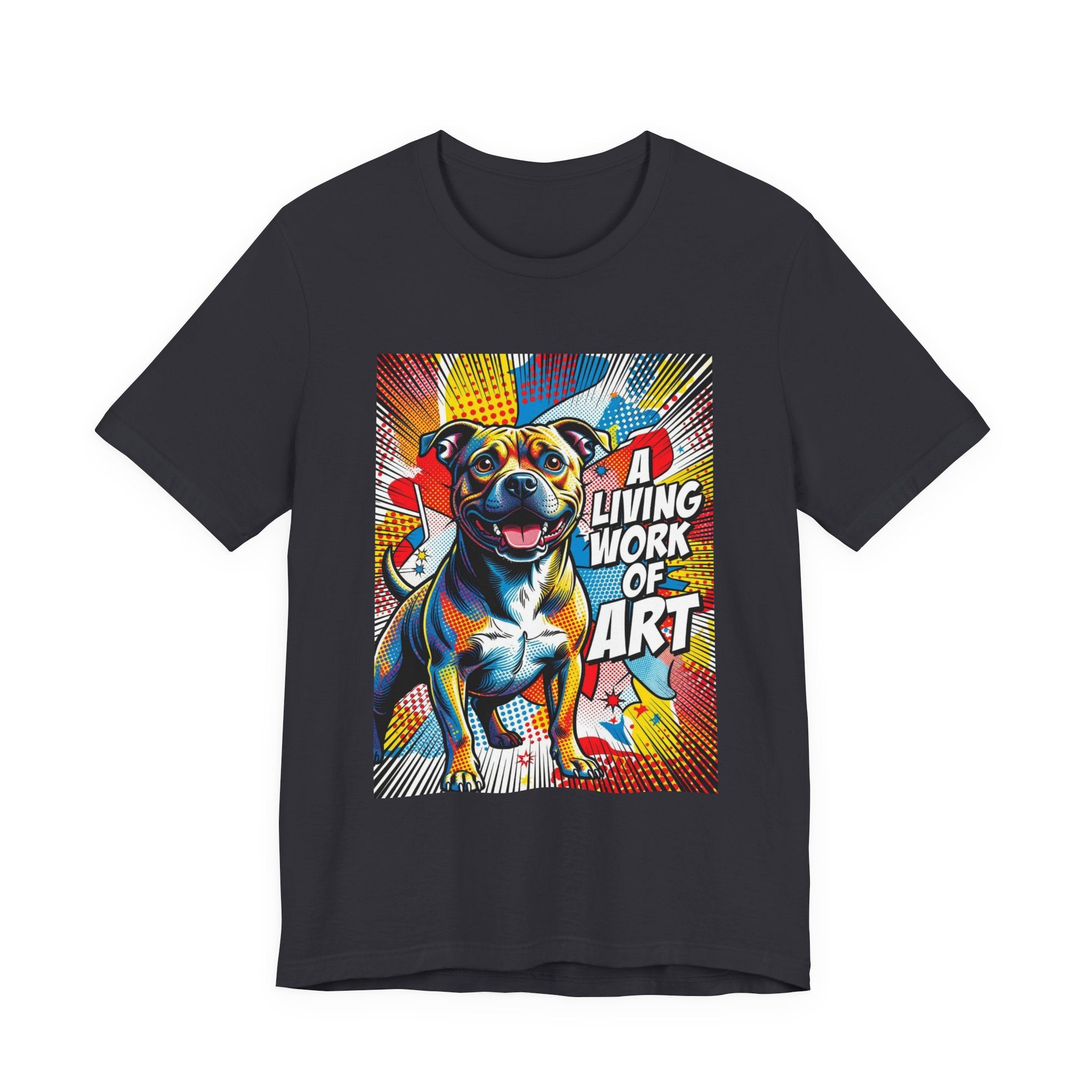 Staffordshire Bull Terrier T Shirt | Living Work of Art Collection | Pop Art