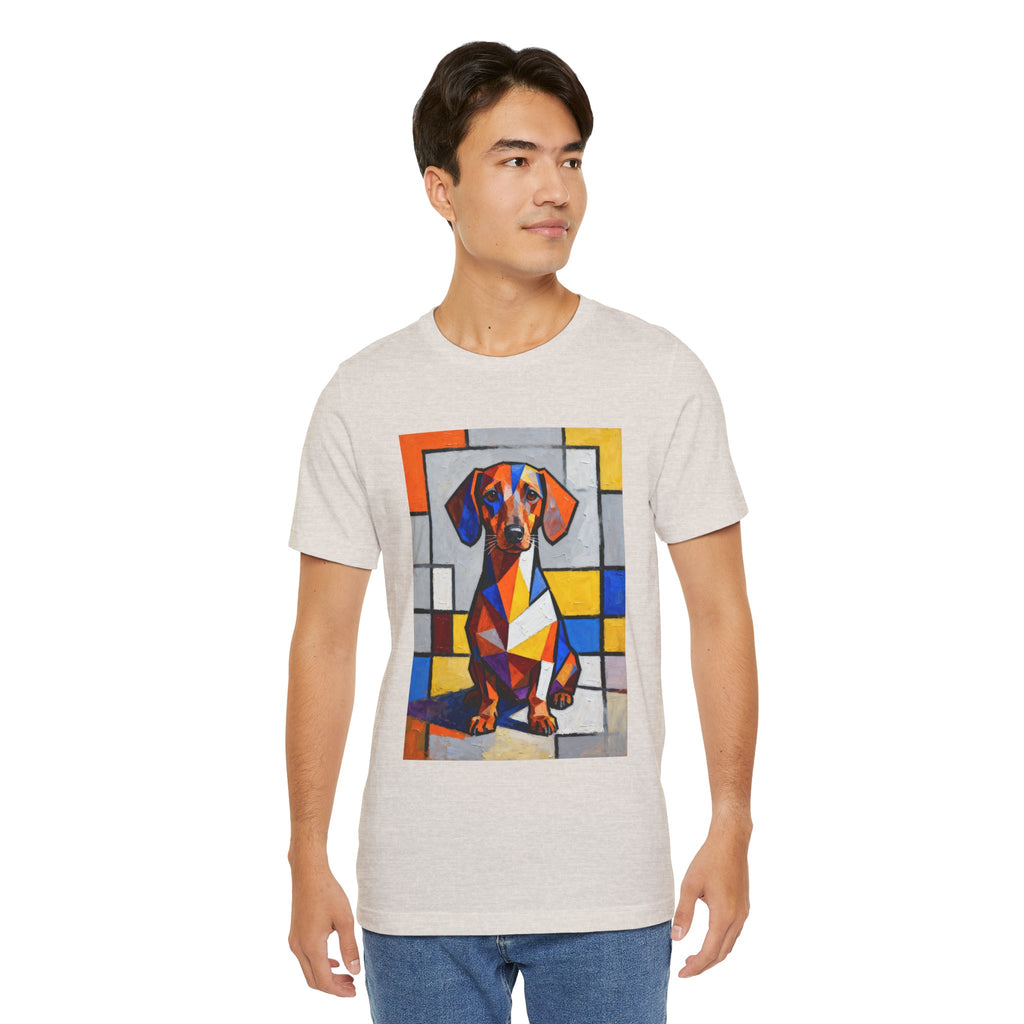Dachshund T Shirt | Living Work of Art Collection | Cubist Style