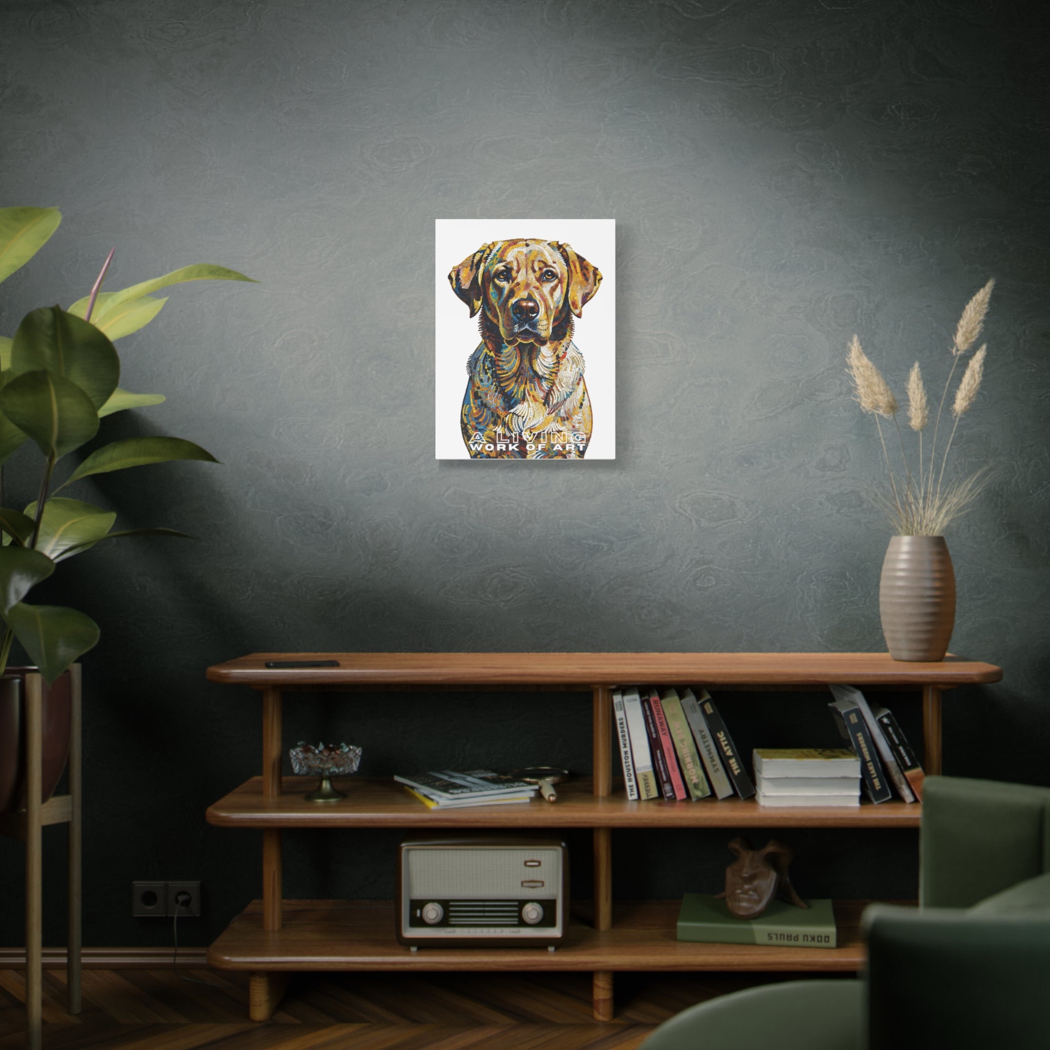 Labrador Retriever Canvas Wall Art | Living Work of Art Collection | Pointillism Style Print