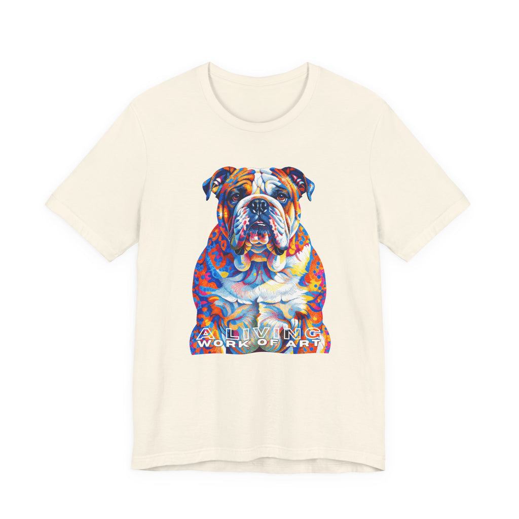 Bulldog T Shirt | Living Work of Art Collection | Pointillism Style