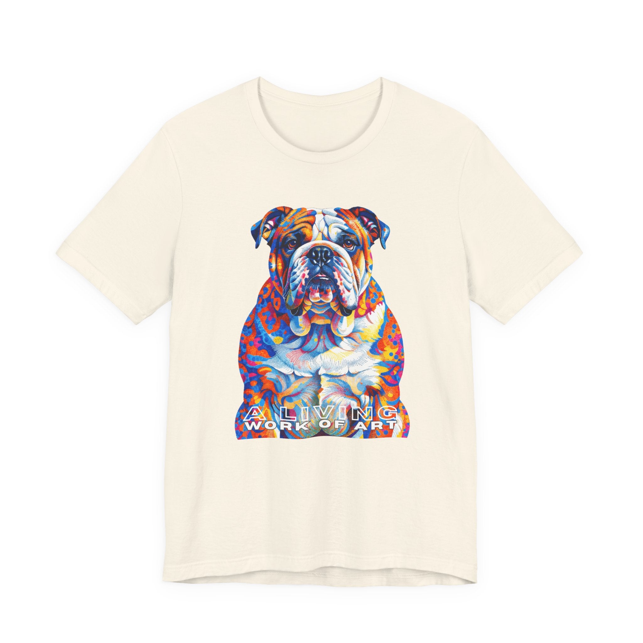 Bulldog T Shirt | Living Work of Art Collection | Pointillism Style