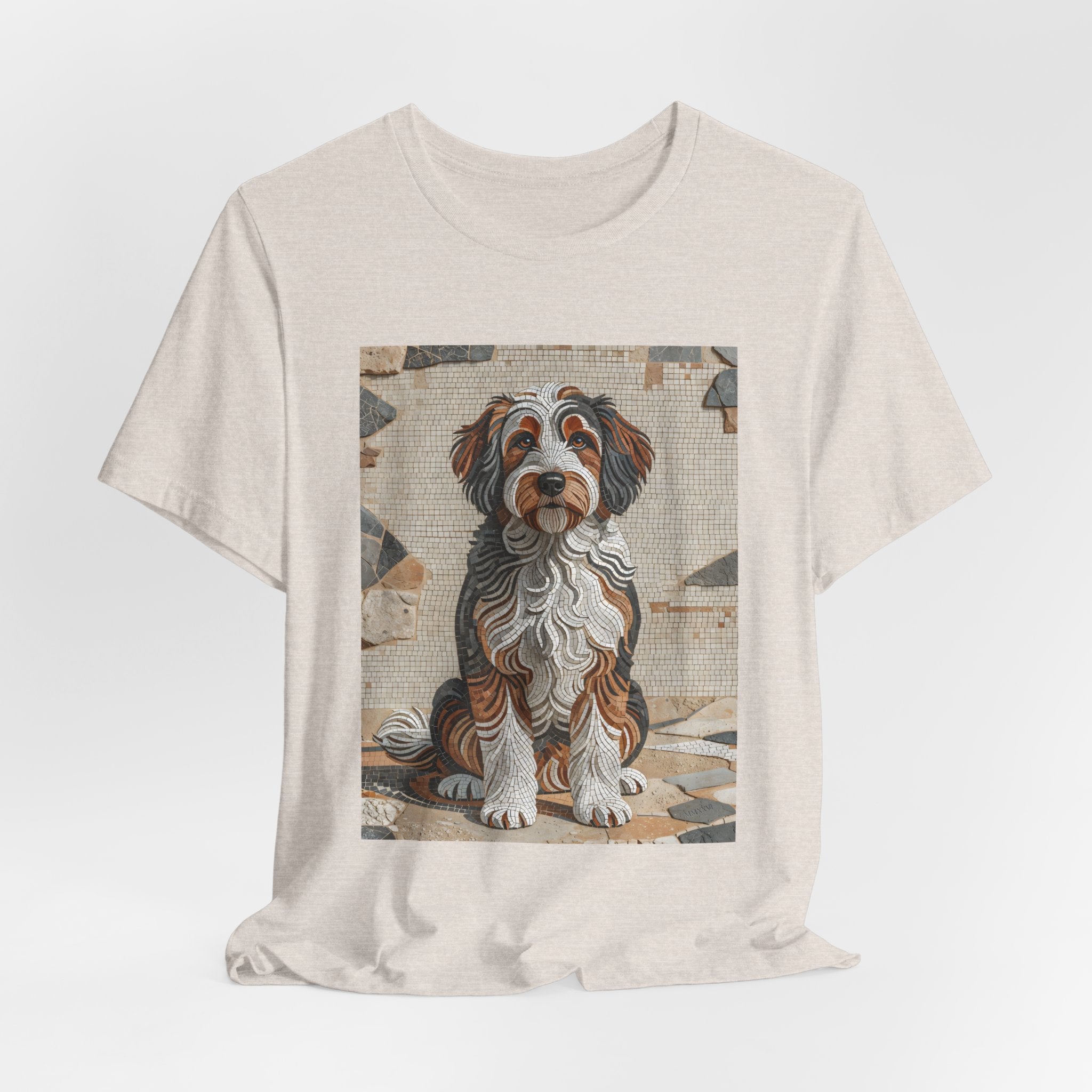 Bernedoodle T Shirt | Living Work of Art Collection | Mosaic Style