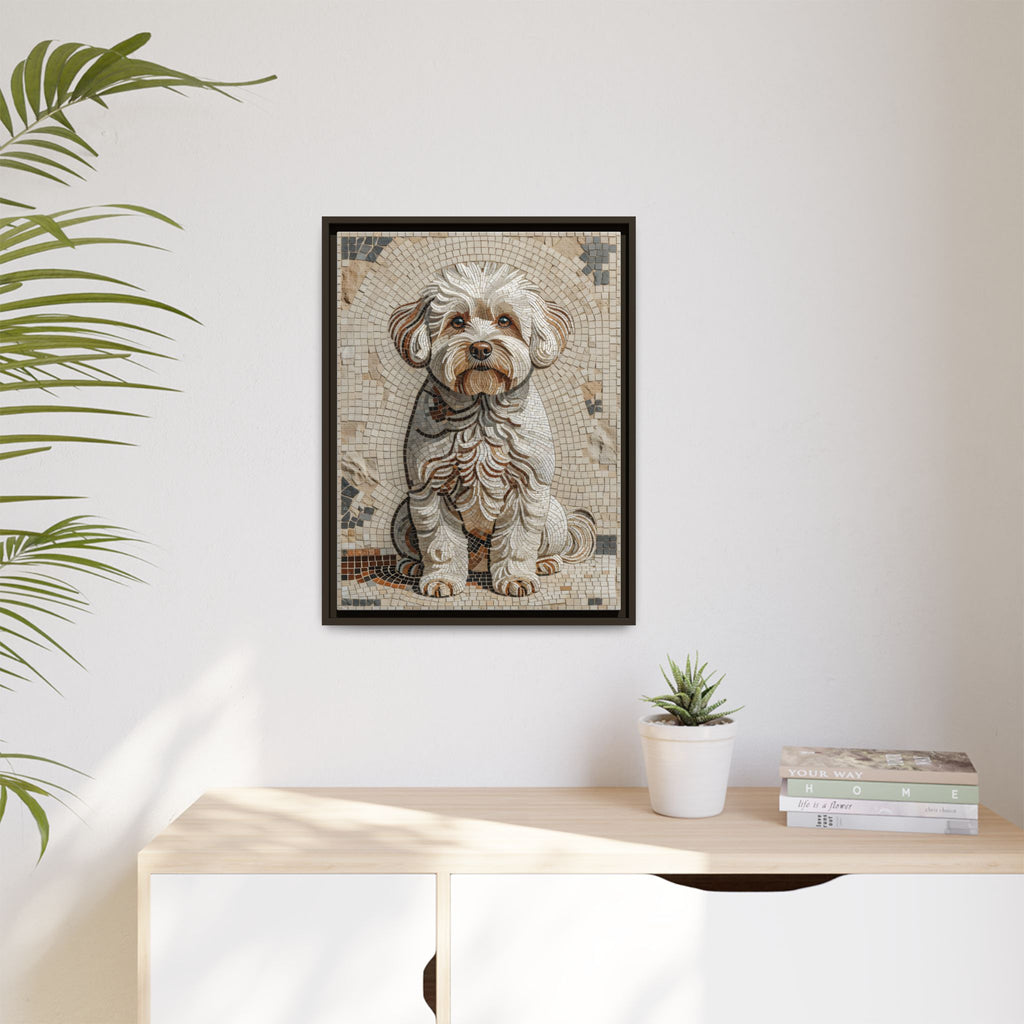 Bichon Frise Canvas Wall Art | Living Work of Art Collection | Mosaic Style Print