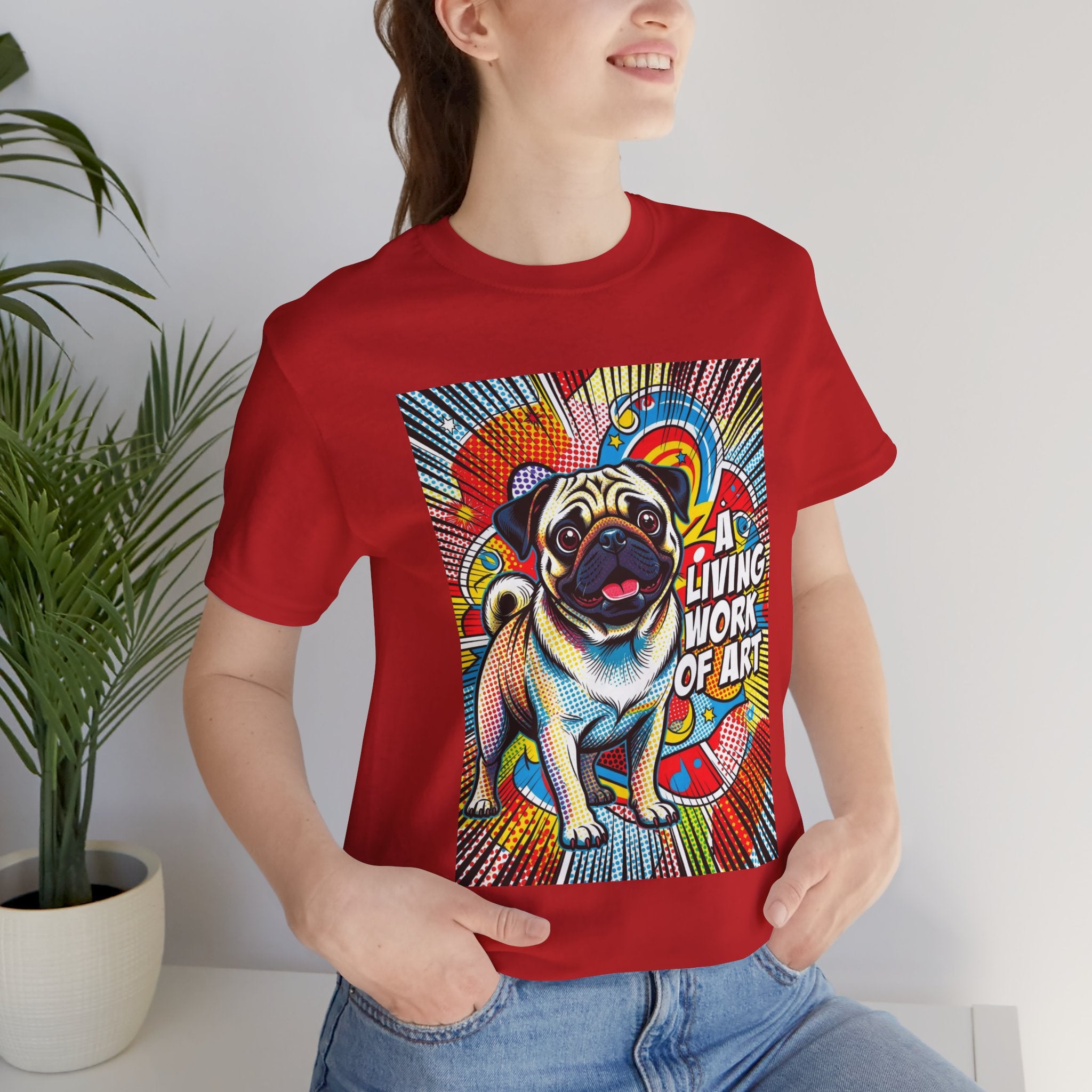 Pug T Shirt | Living Work of Art Collection | Pop Art