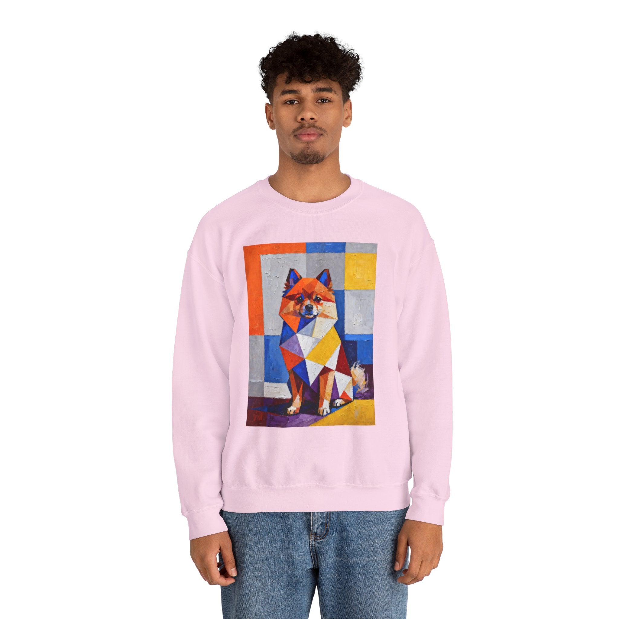 Pomeranian Sweatshirt | Living Work of Art Collection | Cubist Style