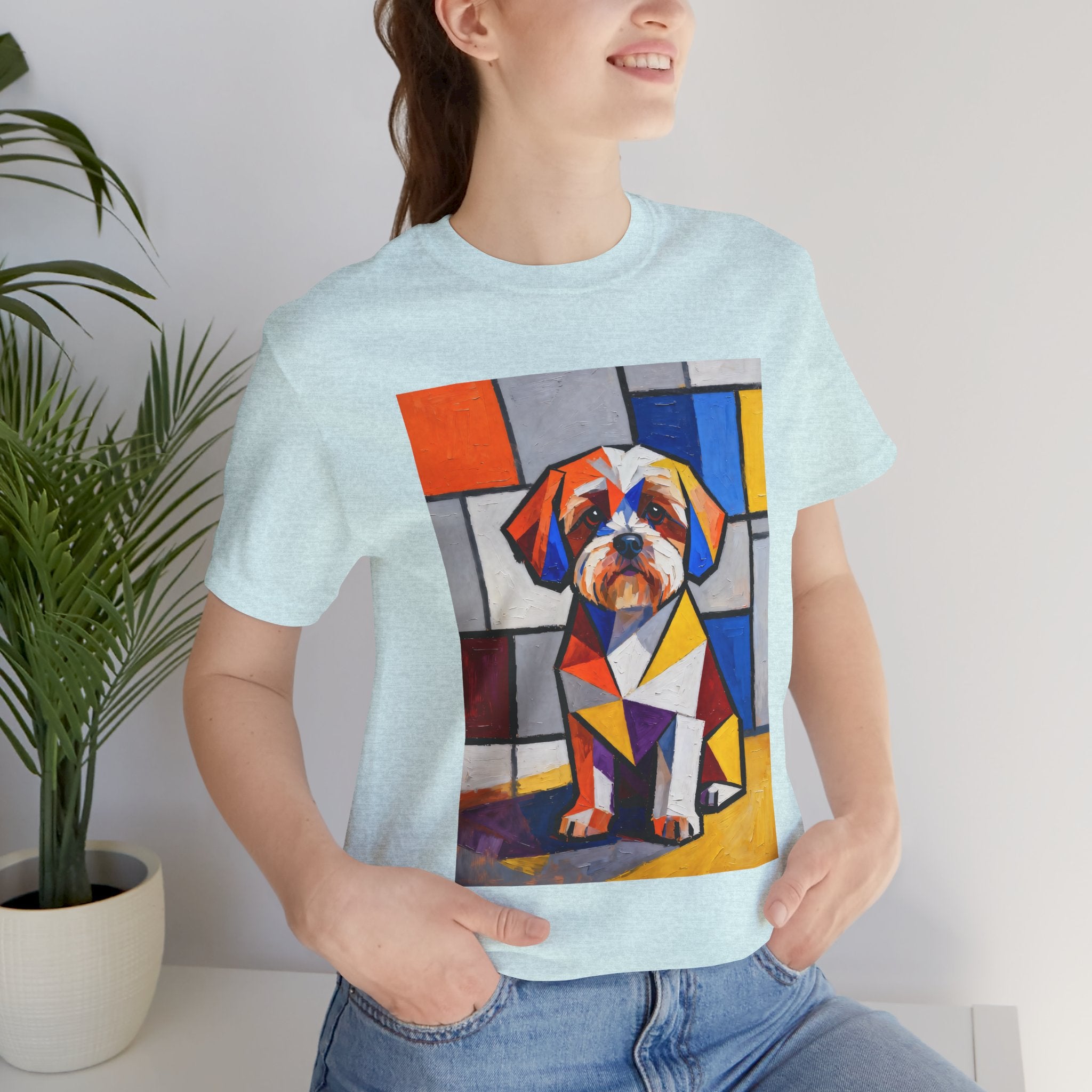 Shih-Poo T Shirt | Living Work of Art Collection | Cubist Style